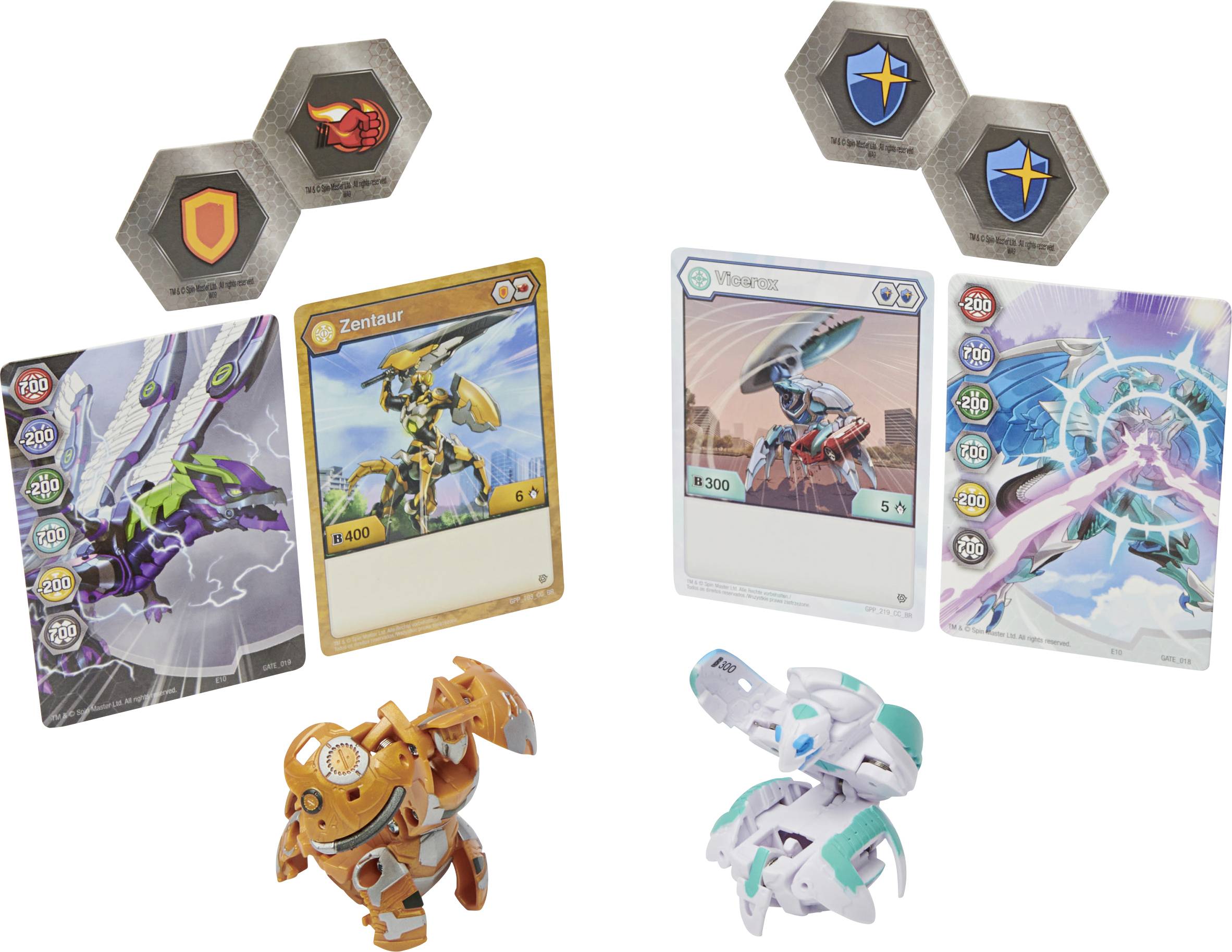 Bakugan Baku-Tin, Metall-Aufbewahrungsbox mit 2 Überraschungs-Bällen, unterschiedliche Varianten