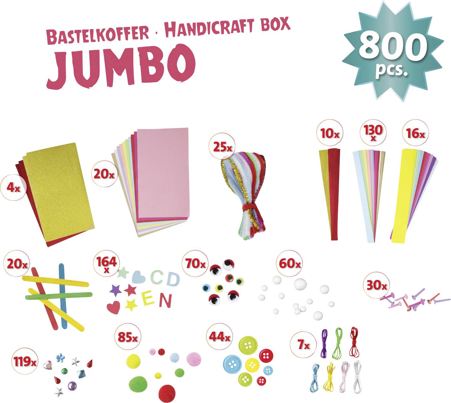 LENA® Bastelkoffer Jumbo pink