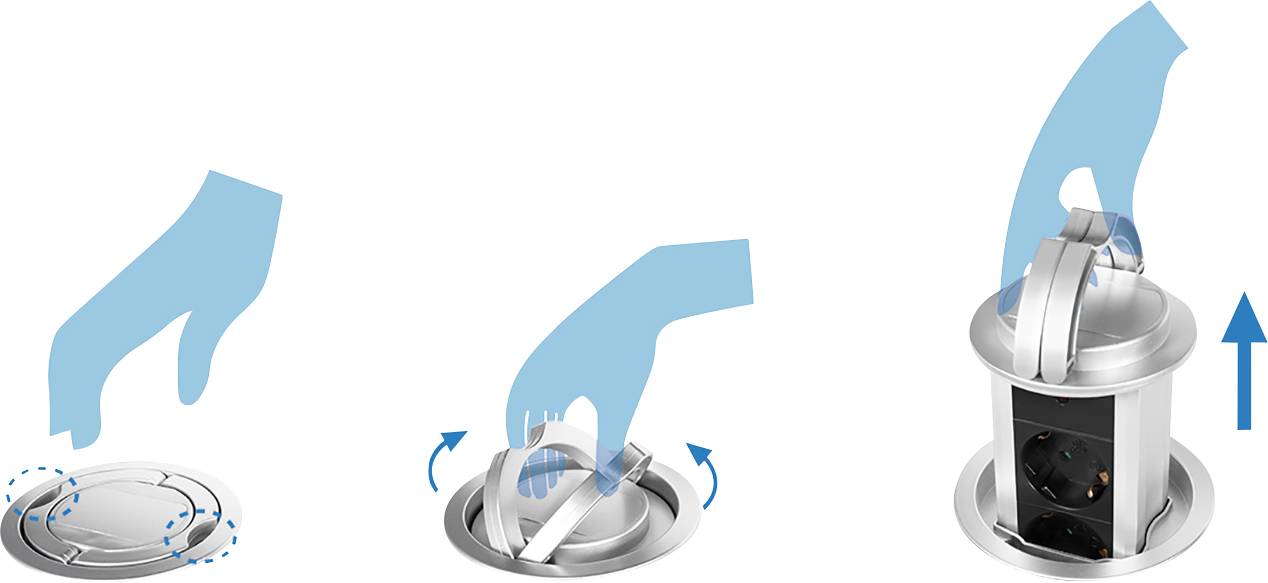 LogiLink LPS235A Einbau-Steckdose erhöhter Berührungsschutz Silber-Schwarz