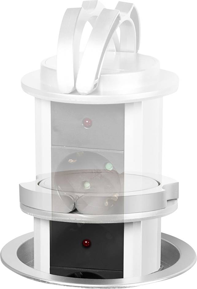 LogiLink LPS235A Einbau-Steckdose erhöhter Berührungsschutz Silber-Schwarz