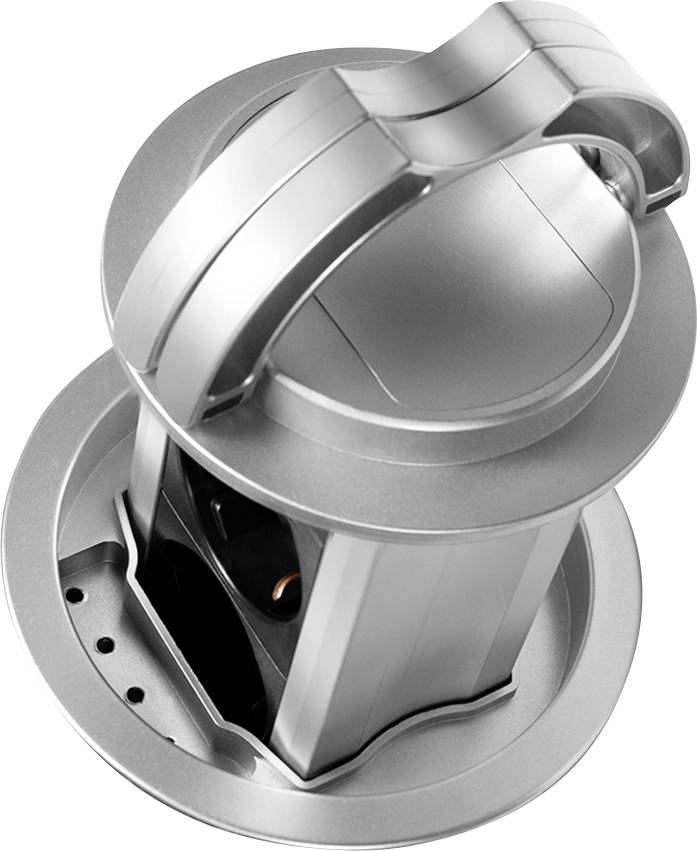 LogiLink LPS235A Einbau-Steckdose erhöhter Berührungsschutz Silber-Schwarz