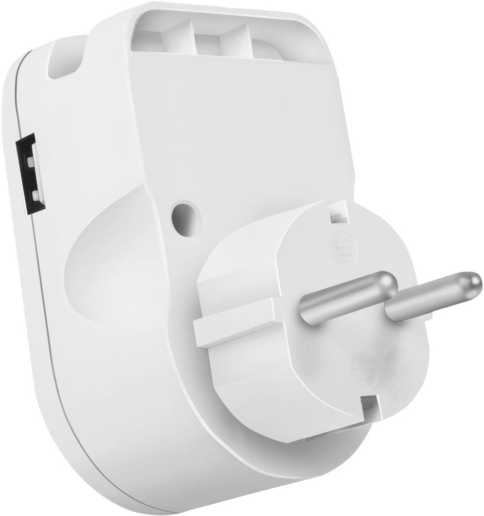 LogiLink PA0259 Anschlussdose mit USB-Ladeausgang, erhöhter Berührungsschutz, Überspannungsschutz IP20