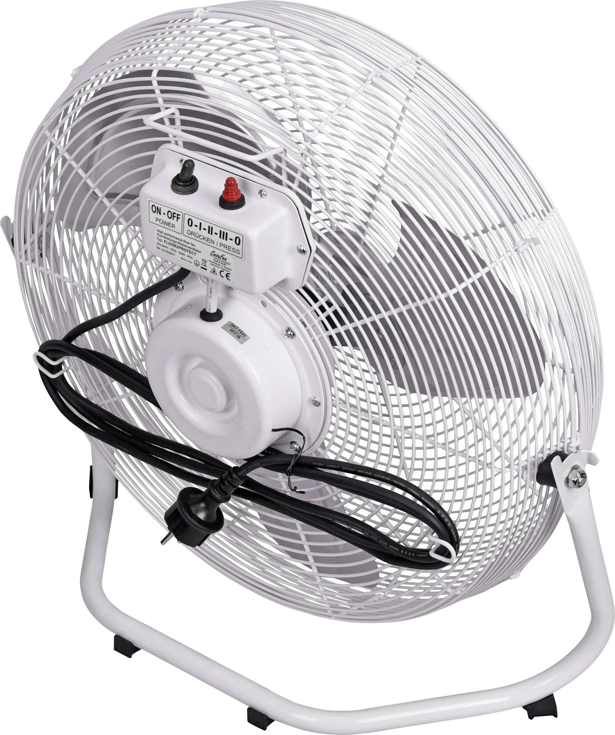 CasaFan FLOOR2PROTECT IP54 SL Bodenventilator 120W (Ø x H) 495mm x 520mm Weiß