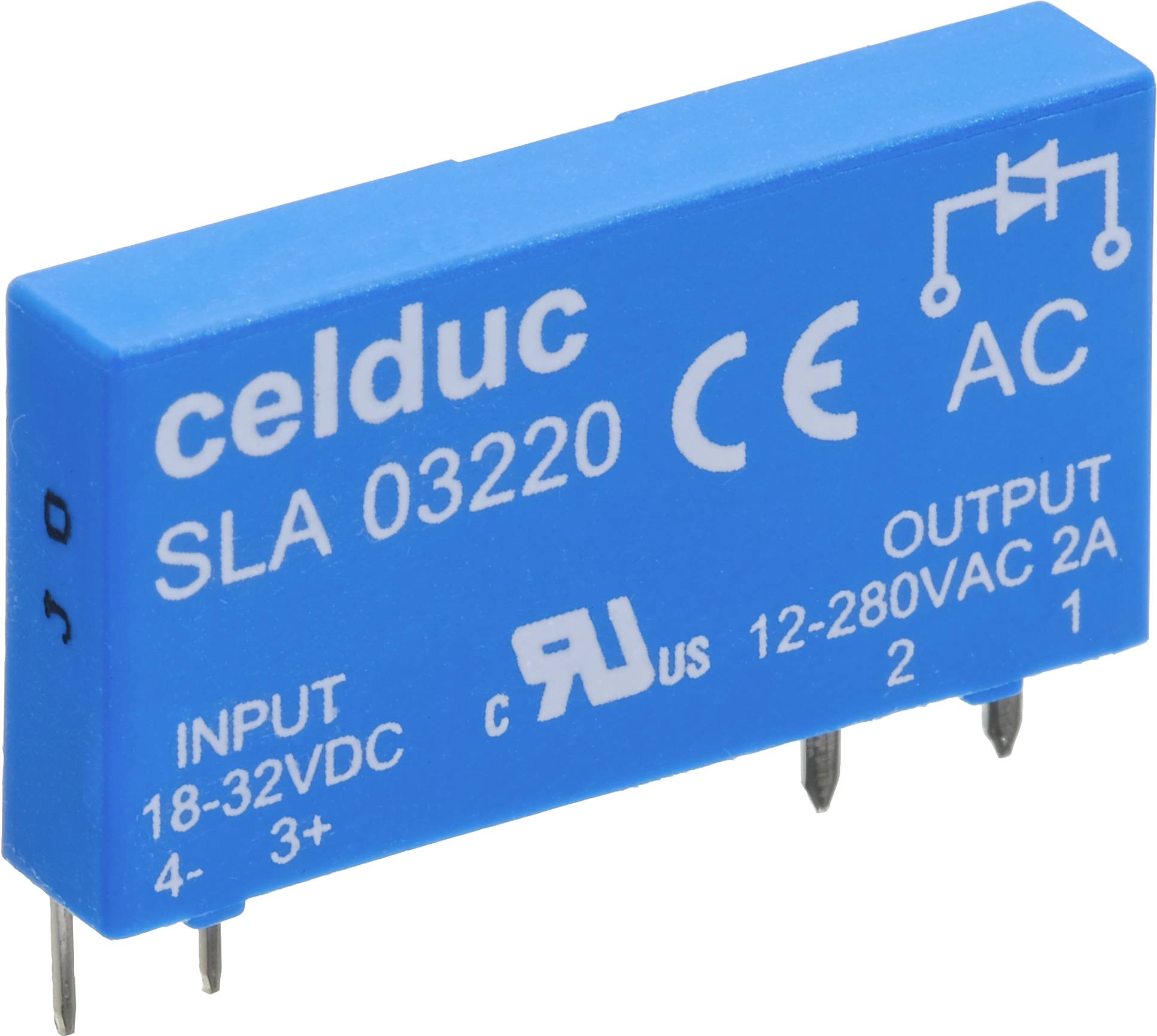 Celduc Halbleiterrelais SLD02205 4A Schaltspannung (max.): 32 V/AC, 32 V/DC