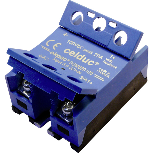Celduc Halbleiterrelais SOM06075 60A Schaltspannung (max.): 40 V/AC, 40 V/DC 1St.