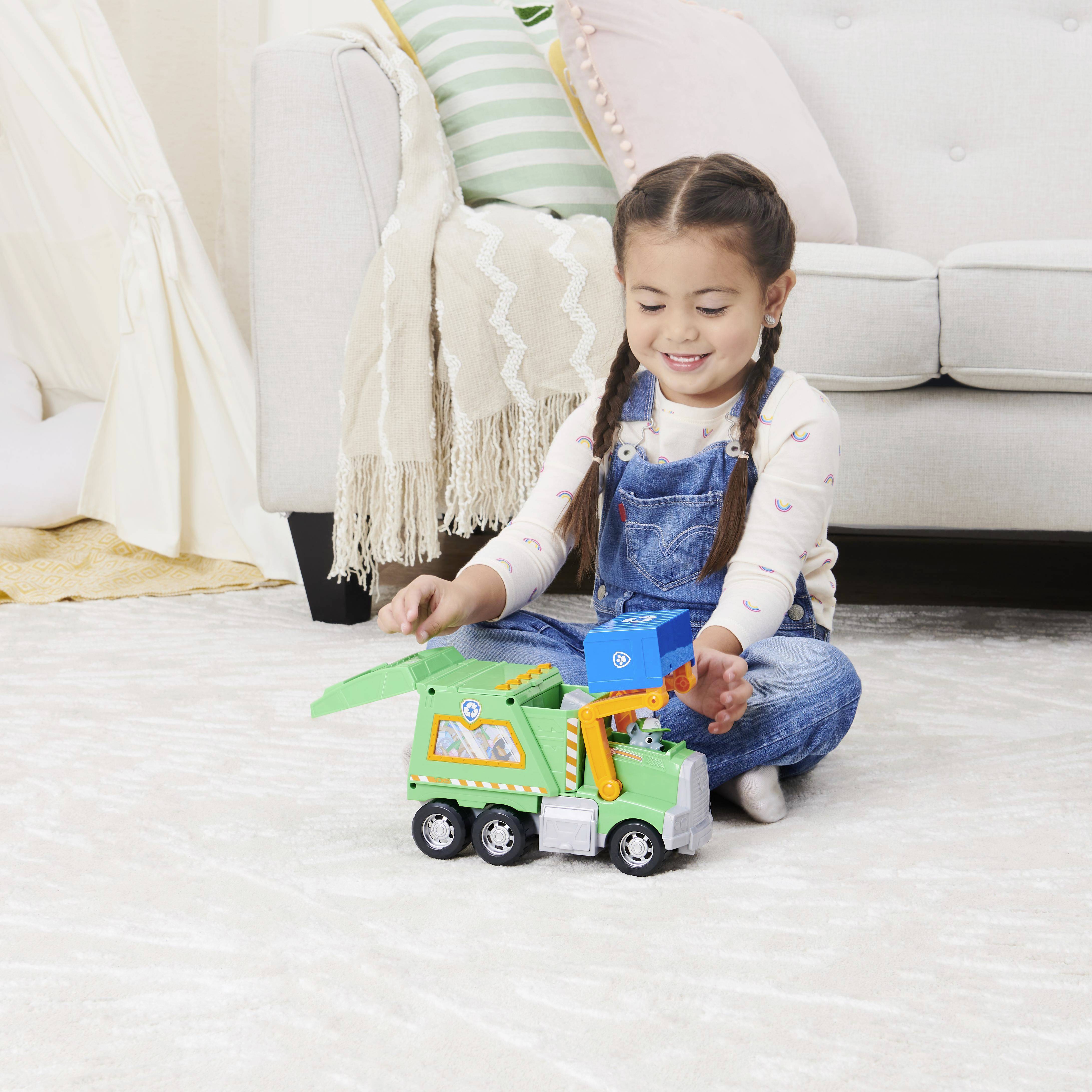 Paw Patrol Rockys Deluxe-Recycling-Truck mit Sammelfigur und 3 Werkzeugen