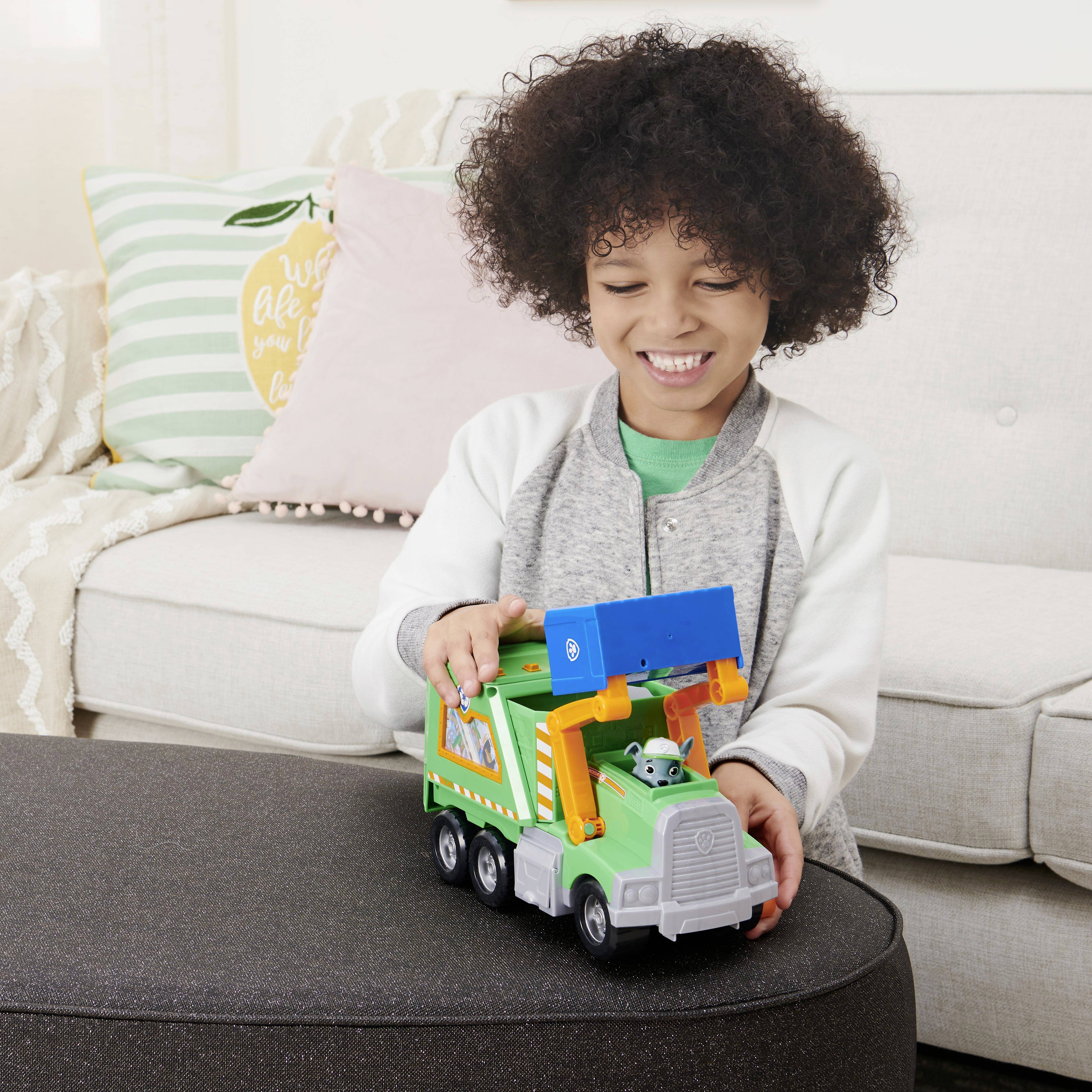Paw Patrol Rockys Deluxe-Recycling-Truck mit Sammelfigur und 3 Werkzeugen