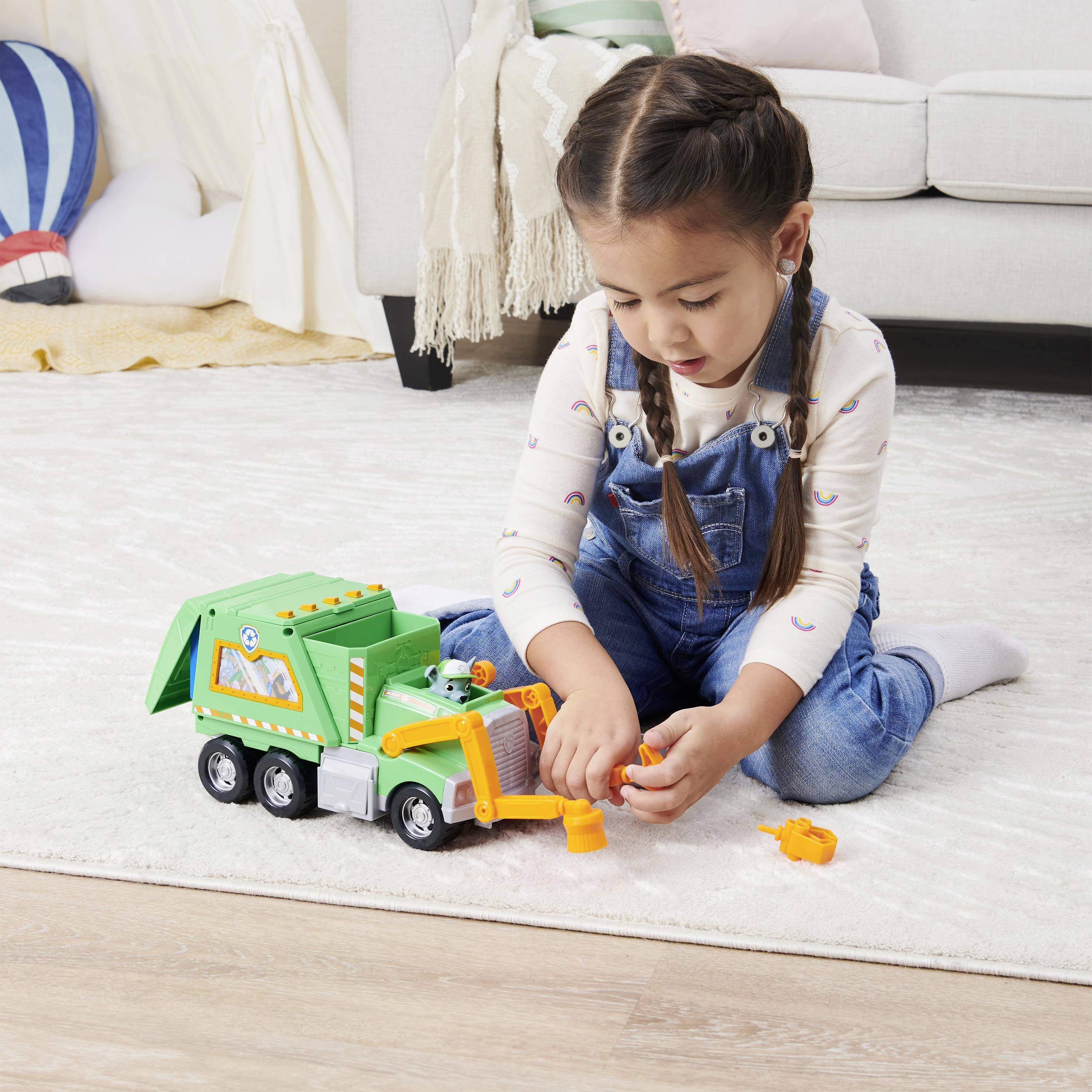 Paw Patrol Rockys Deluxe-Recycling-Truck mit Sammelfigur und 3 Werkzeugen