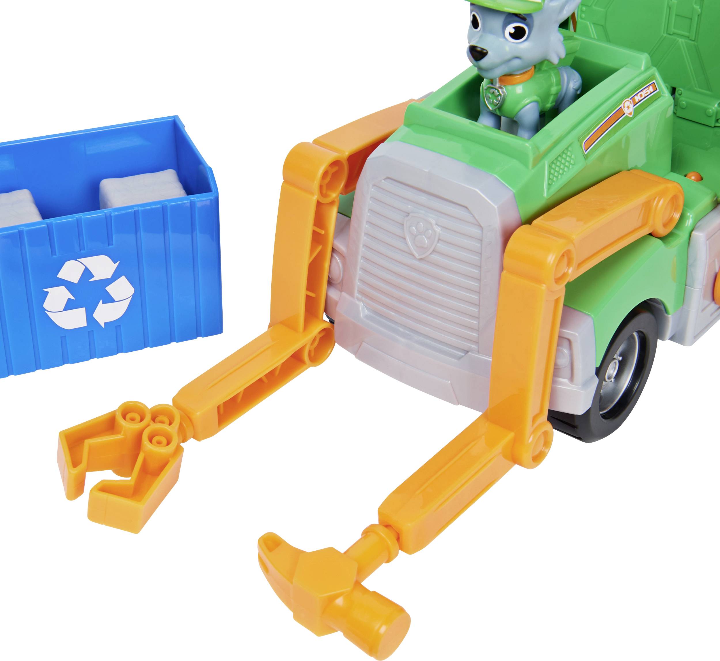 Paw Patrol Rockys Deluxe-Recycling-Truck mit Sammelfigur und 3 Werkzeugen