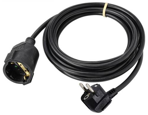 Sygonix SY-4872632 Strom Verlängerungskabel 16 A Schwarz 3.00 m H05VV-F 3G 1,5 mm²