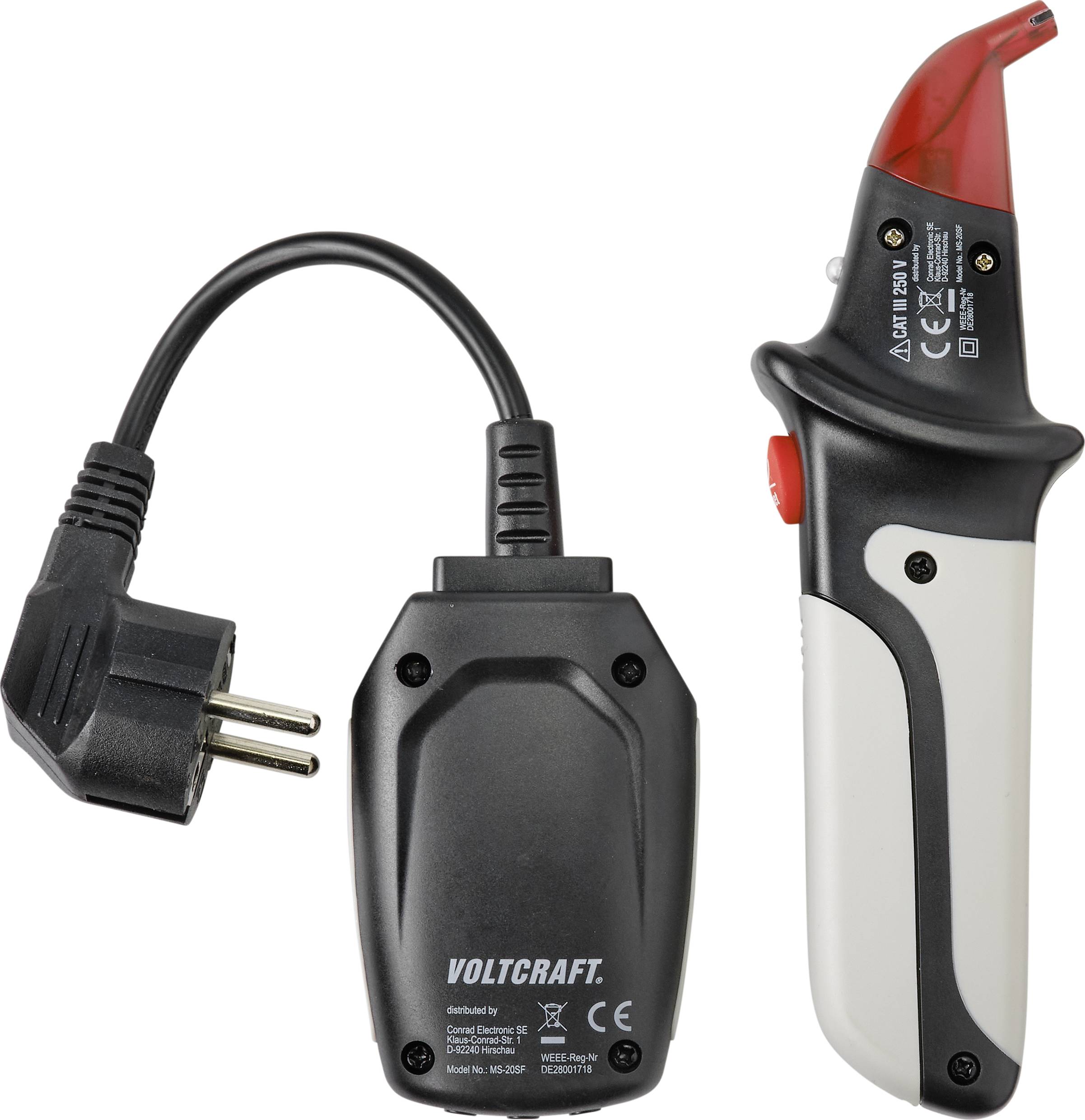 VOLTCRAFT MS-20SF Sicherungsfinder, Stromkreisfinder mit Sender und Empfänger