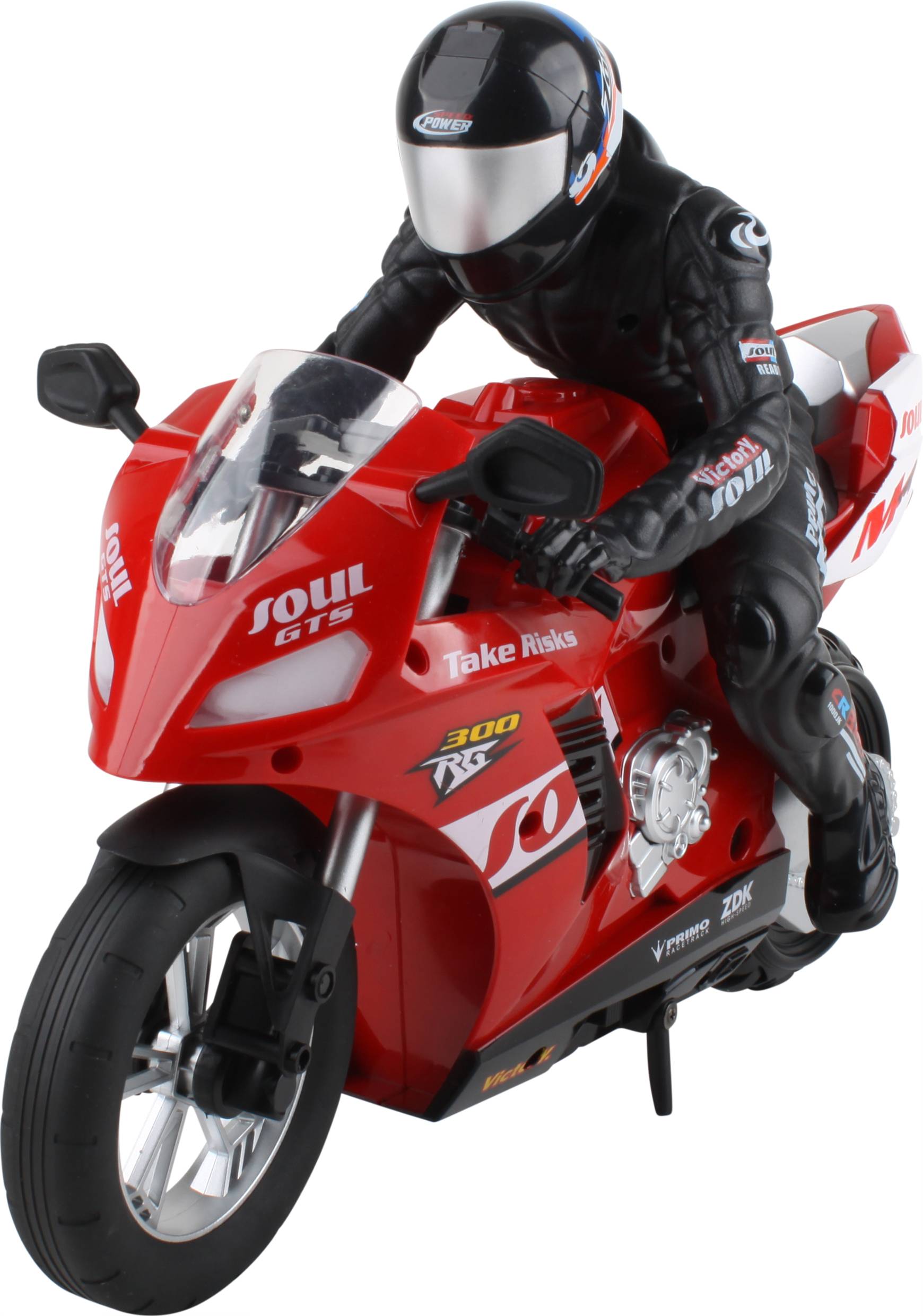 2436324 Stunt motorcycle 1:6 RC Einsteiger Motorrad Motorrad inkl. Akku und Ladekabel, mit Lichteffekt, mit Geräuschefunktion