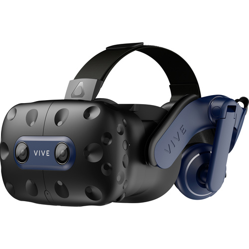 HTC VIVE PRO 2 Full Kit Virtual Reality Brille Schwarz (matt), Schwarz/Blau inkl. Controller, mit integriertem Soundsystem