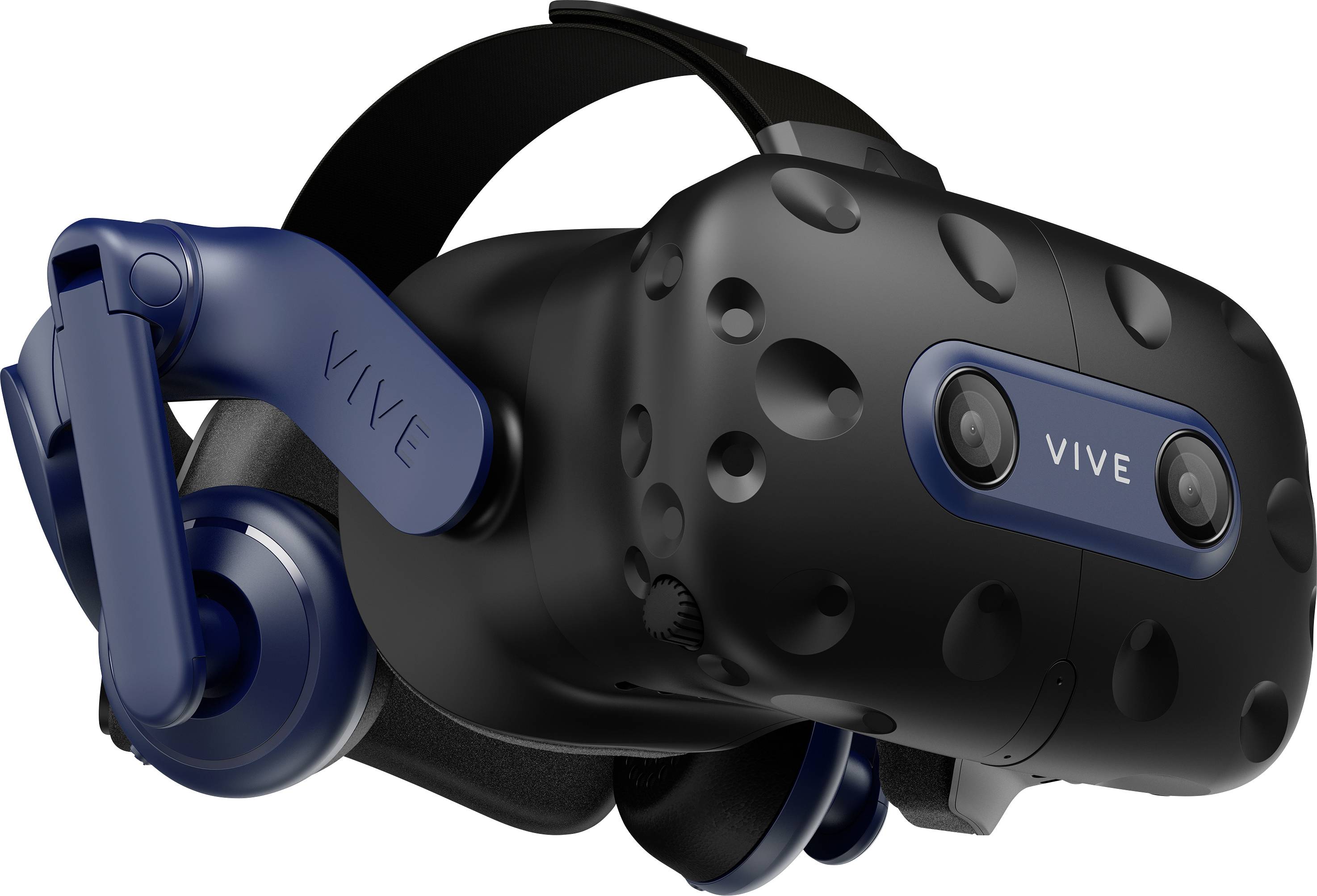 HTC Virtual Reality Brille VIVE Pro 2 Full Kit + Wireless Kit Schwarz (matt), Schwarz/Blau inkl. Controller, mit integriertem
