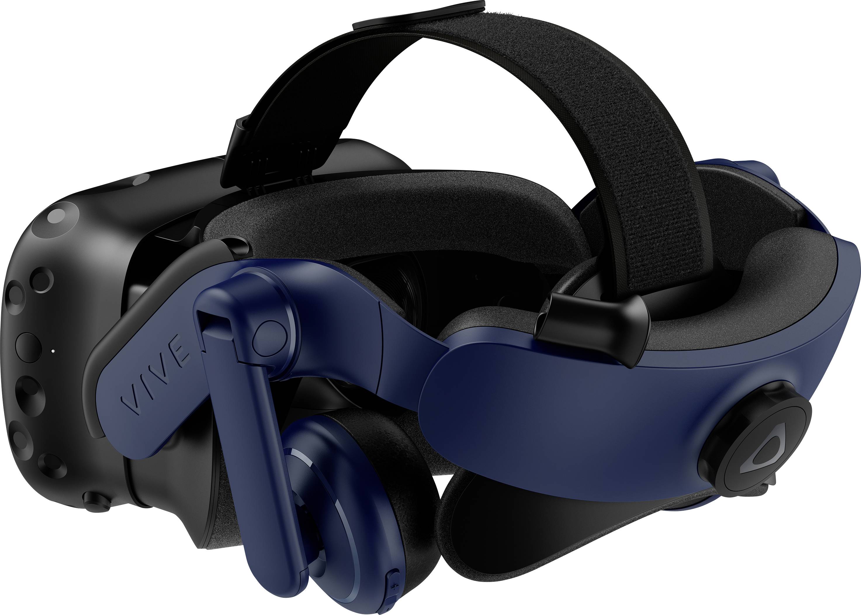 HTC Virtual Reality Brille VIVE Pro 2 Full Kit + Wireless Kit Schwarz (matt), Schwarz/Blau inkl. Controller, mit integriertem