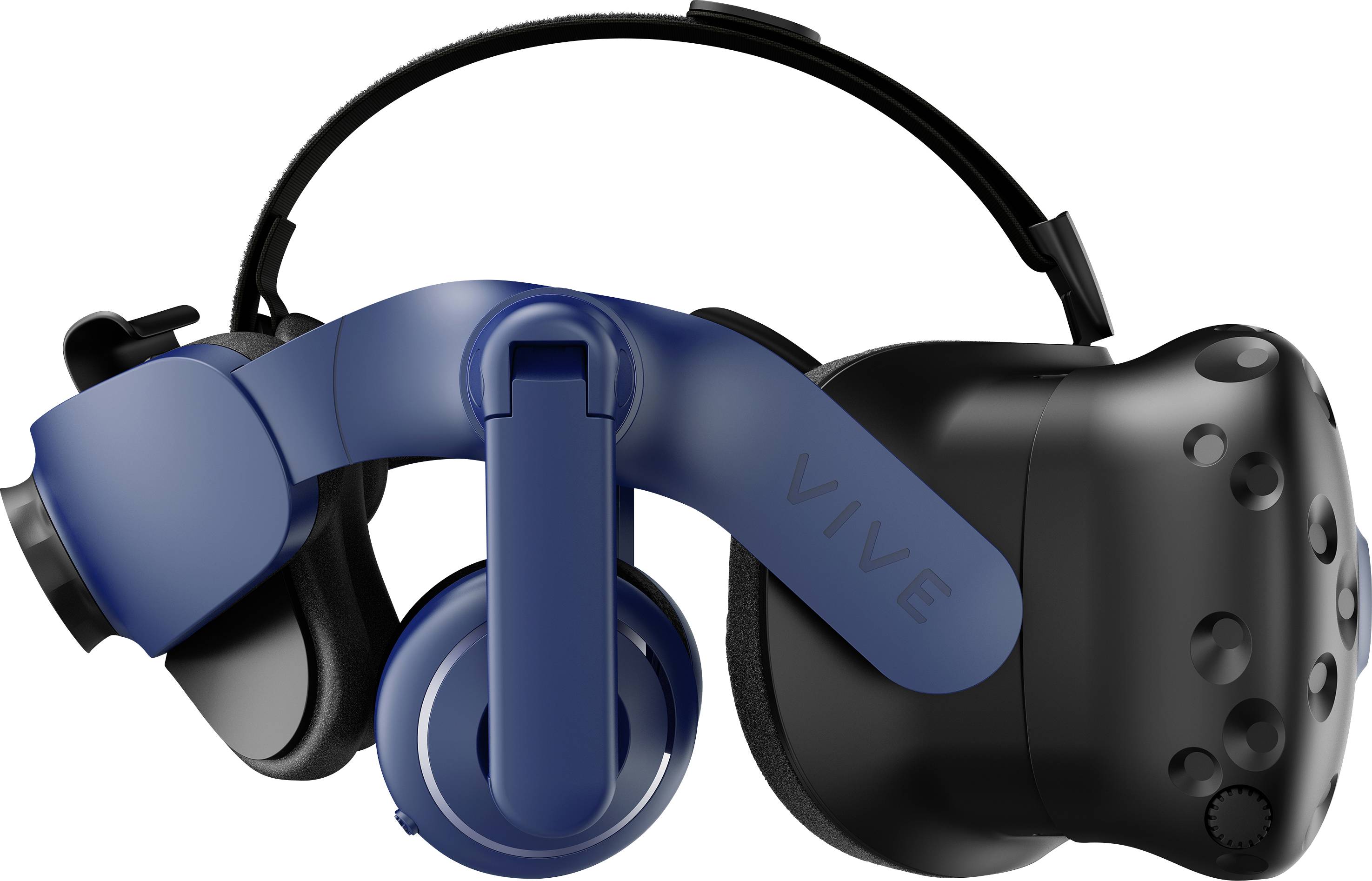 HTC Virtual Reality Brille VIVE Pro 2 Full Kit + Wireless Kit Schwarz (matt), Schwarz/Blau inkl. Controller, mit integriertem
