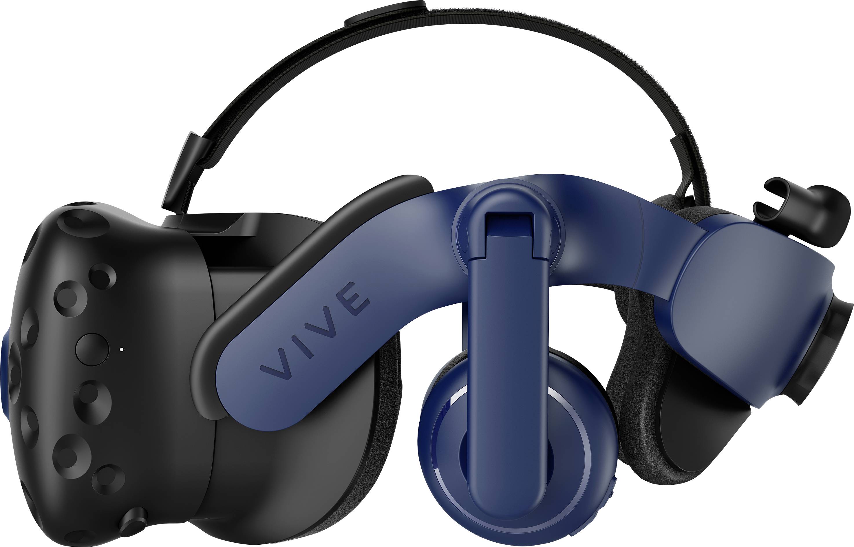 HTC Virtual Reality Brille VIVE Pro 2 Full Kit + Wireless Kit Schwarz (matt), Schwarz/Blau inkl. Controller, mit integriertem