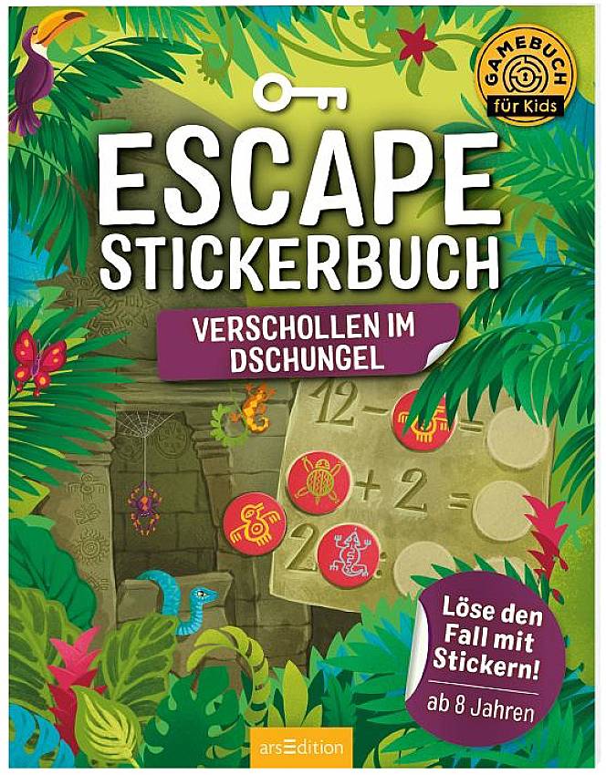 ARS Edition Escape-Stickerbuch Verschollen Dschung 134487