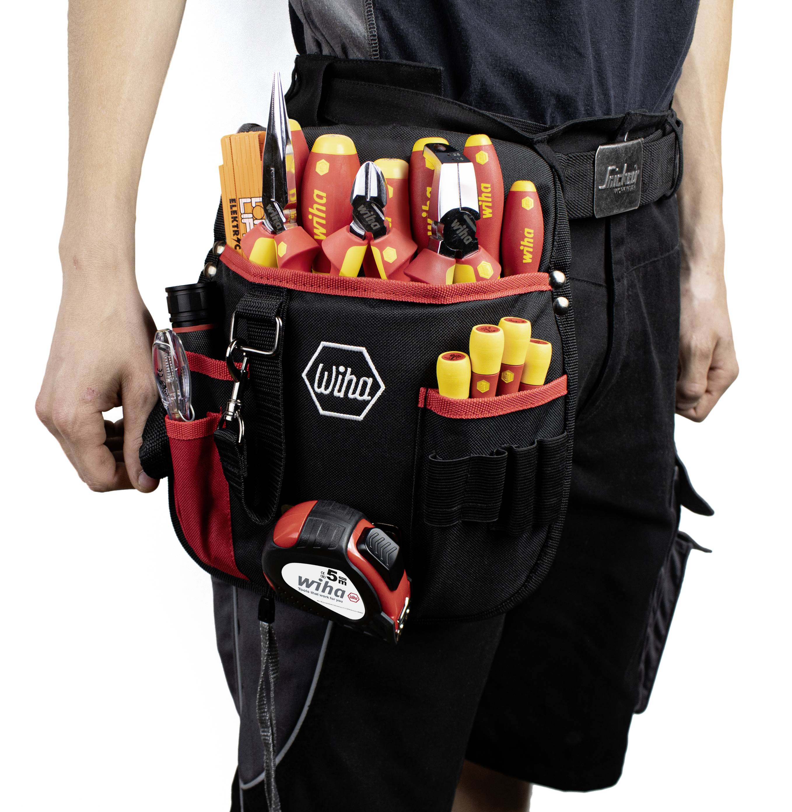 Wiha 44574 Elektriker Werkzeugtasche bestückt 18teilig (B x H x T) 250 x 280 x 80mm