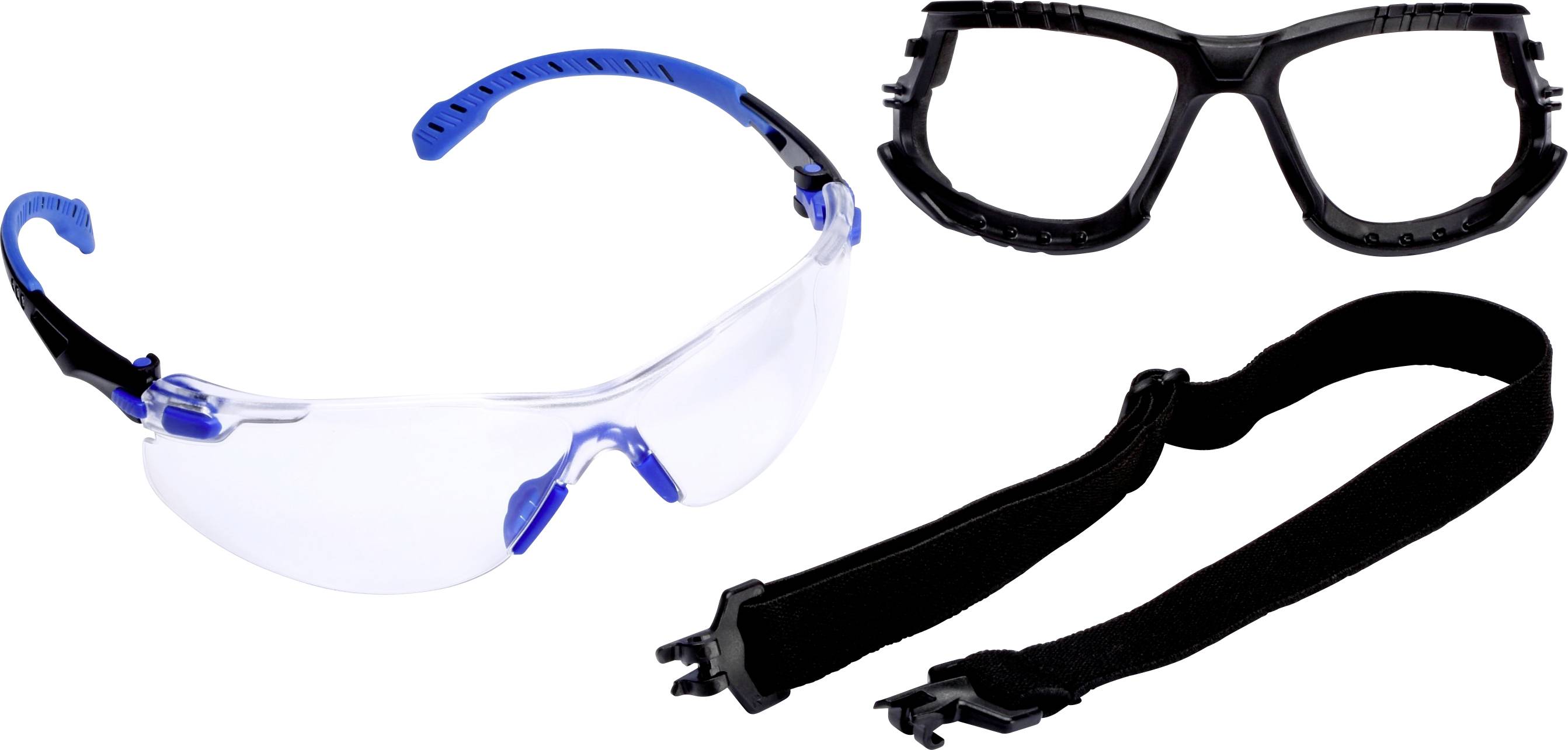3M S1101SGAFKT Schutzbrille mit Antibeschlag-Schutz Blau-Schwarz EN 166 DIN 166