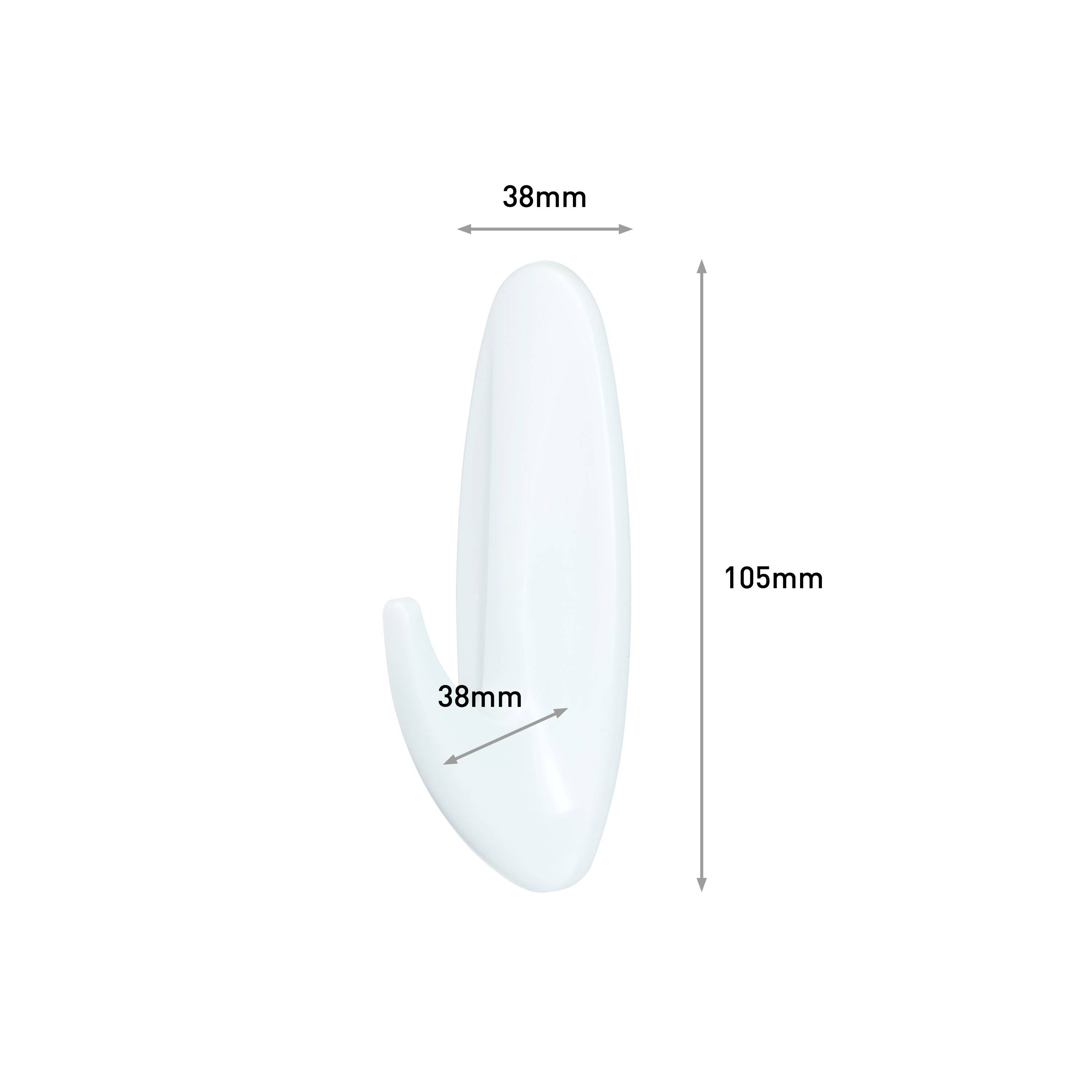 3M Command™ Bad Large Design-Haken (L x B x H) 105 x 38 x 38 mm Weiß Inhalt: 1 St.