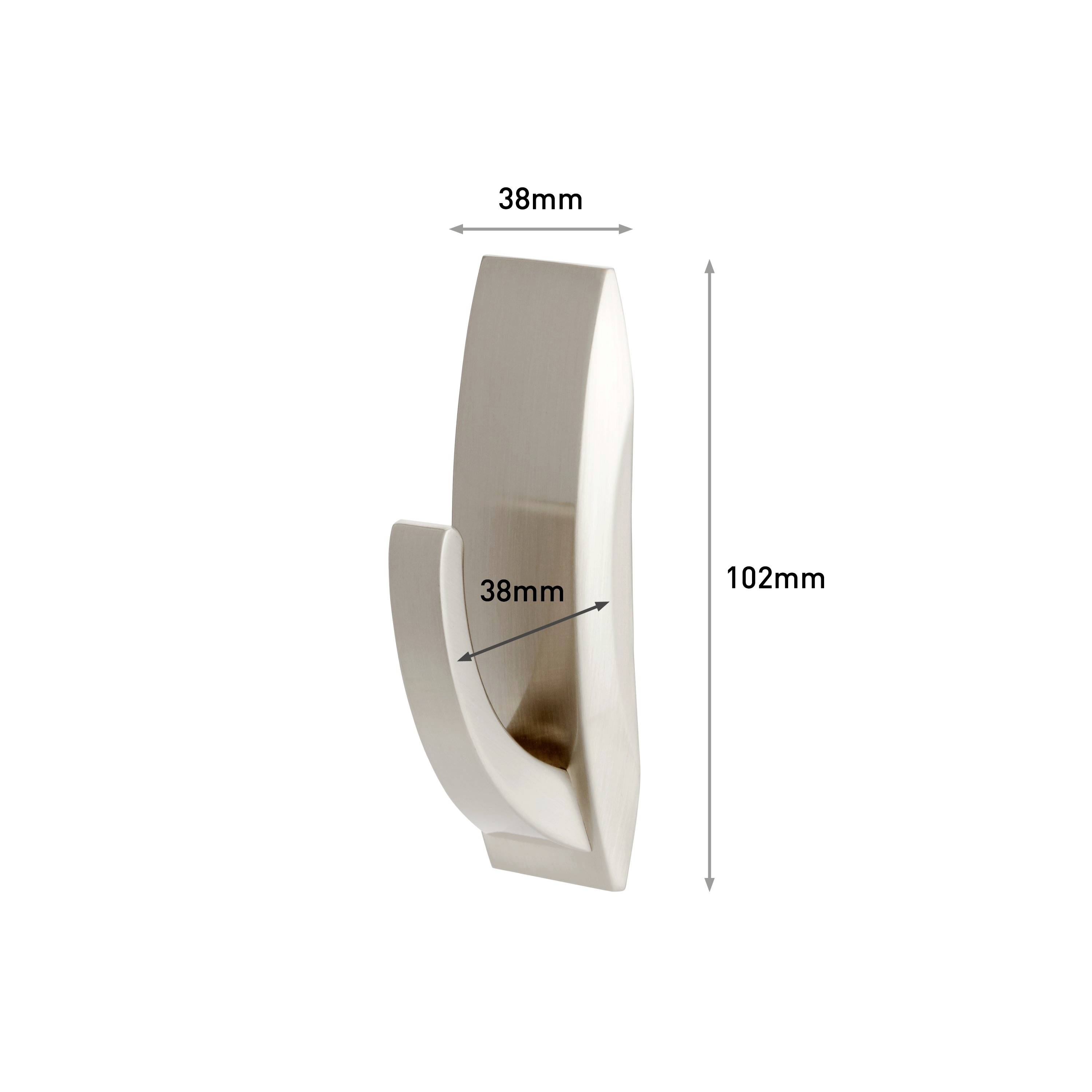 3M Command™ Large Metallhaken"Modern Reflection" (L x B x H) 102 x 38 x 38 mm Nickel (gebürstet) Inhalt: 1 St.
