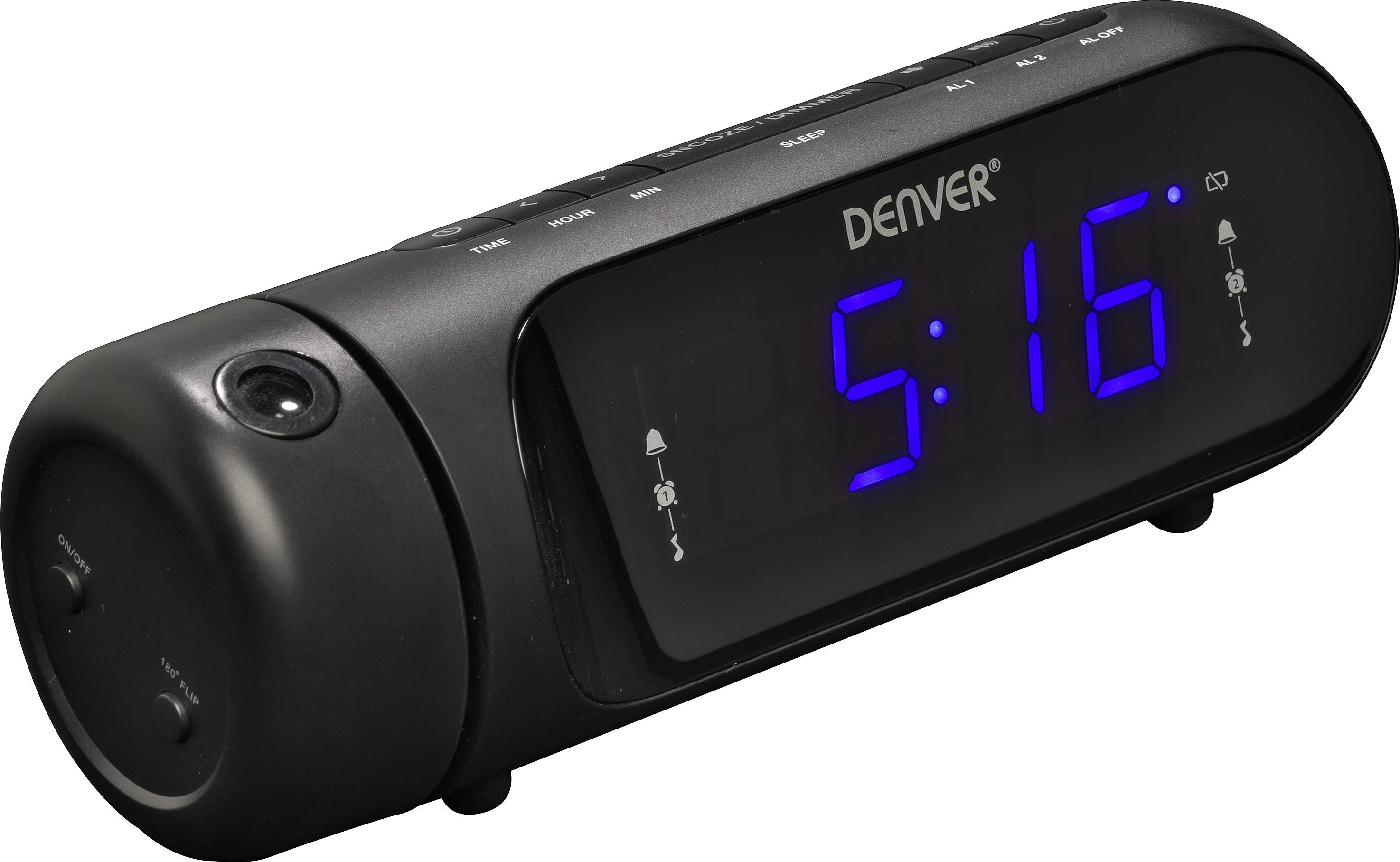 Denver CPR-700 Radiowecker UKW USB Weckfunktion, Akku-Ladefunktion Schwarz