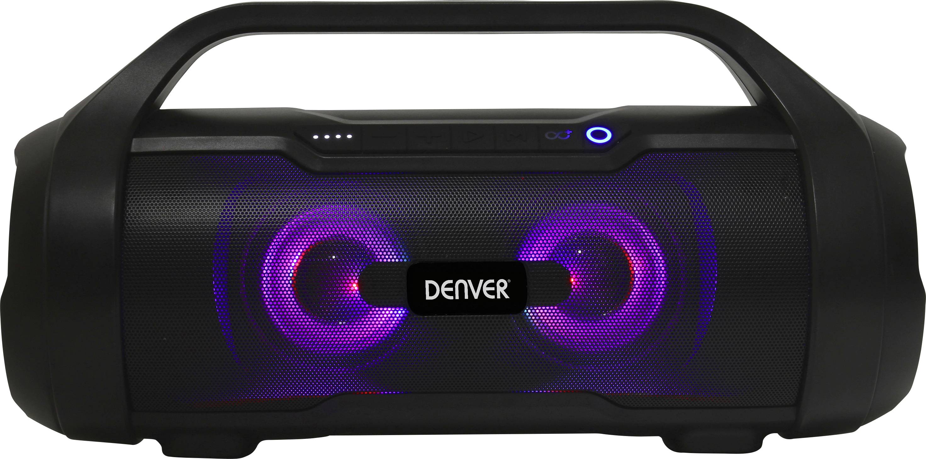 Denver BTG-615 Bluetooth® Lautsprecher USB, AUX, spritzwassergeschützt Schwarz