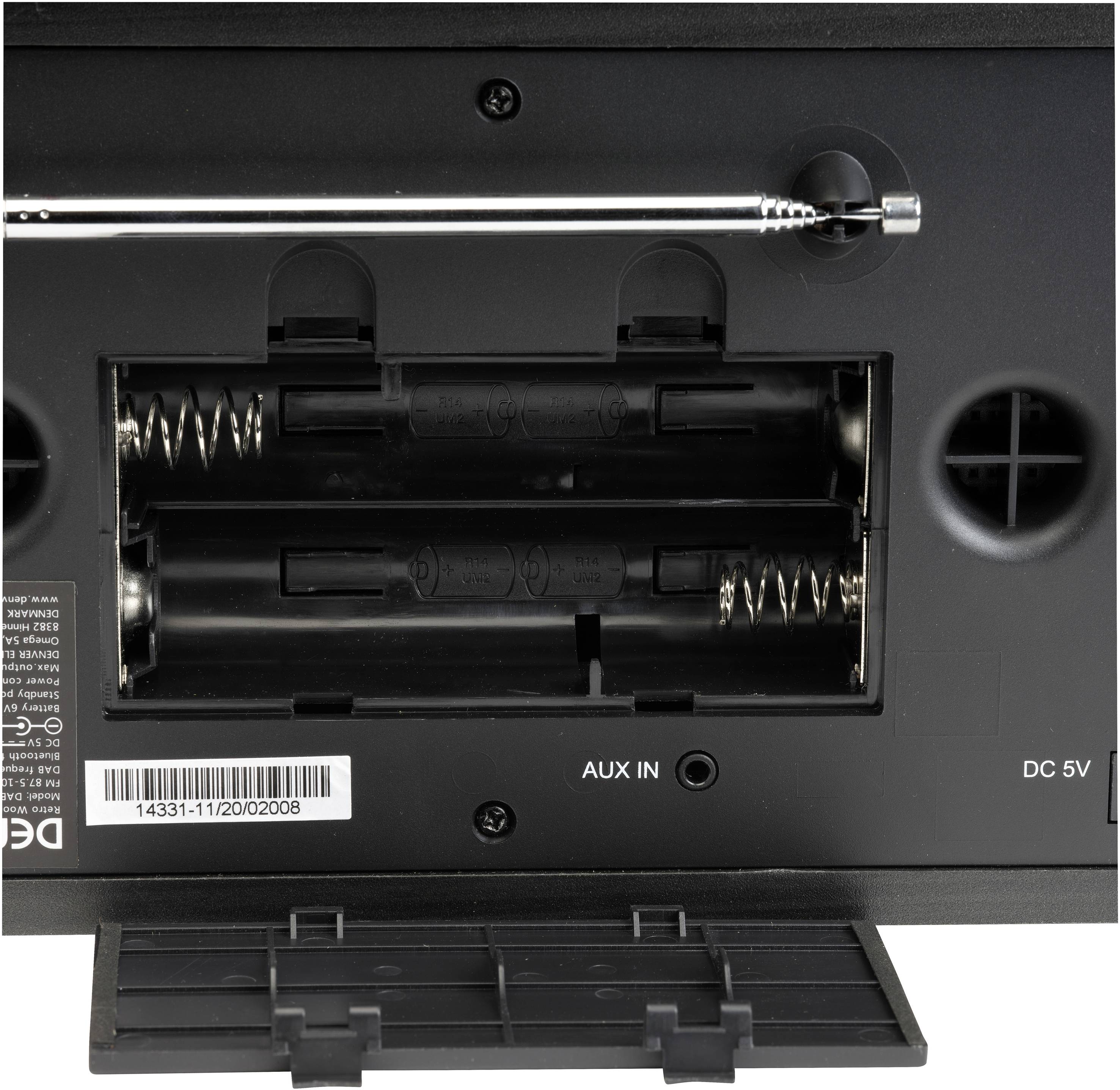 Denver DAB-18 Küchenradio UKW, DAB+ Bluetooth® Weckfunktion Dunkelgrau