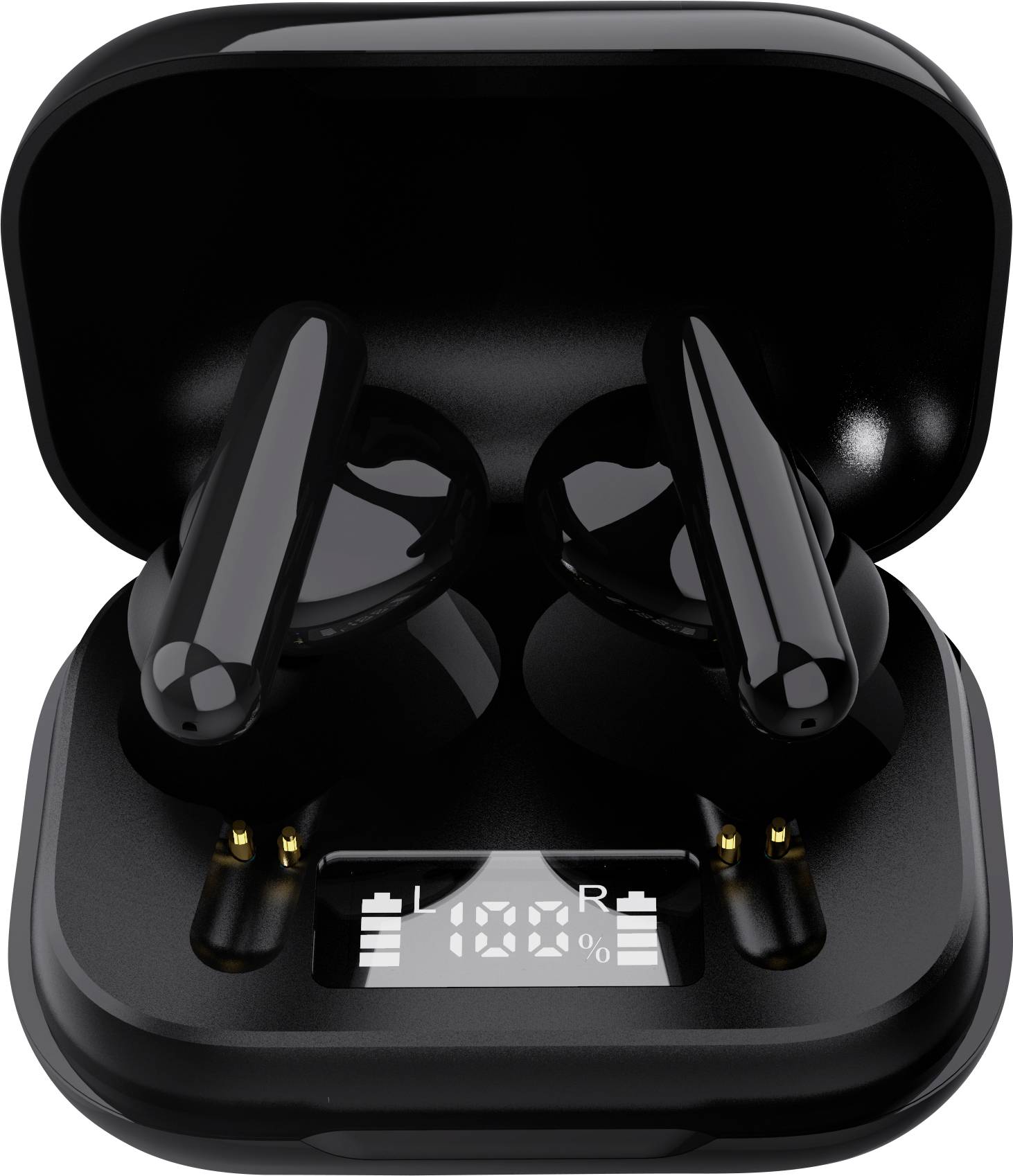 Denver TWE-38 In Ear Kopfhörer Bluetooth® Schwarz Batterieladeanzeige