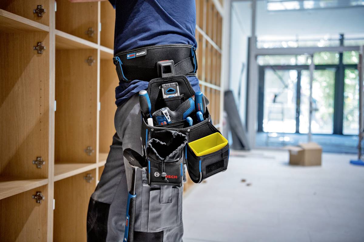 Bosch Professional Kit belt 93, GWT 2, GWT 4, 2x holder 1600A0265P Handwerker, Heimwerker Werkzeug-Gürtel