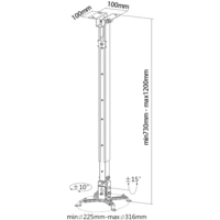 Reflecta Tapa Beamer-Deckenhalterung Boden-/Deckenabstand (max.): 120cm Weiß Reflecta Tapa Beamer-Deckenhalterung Boden-/Deckenabstand (max.): 120cm Weiß