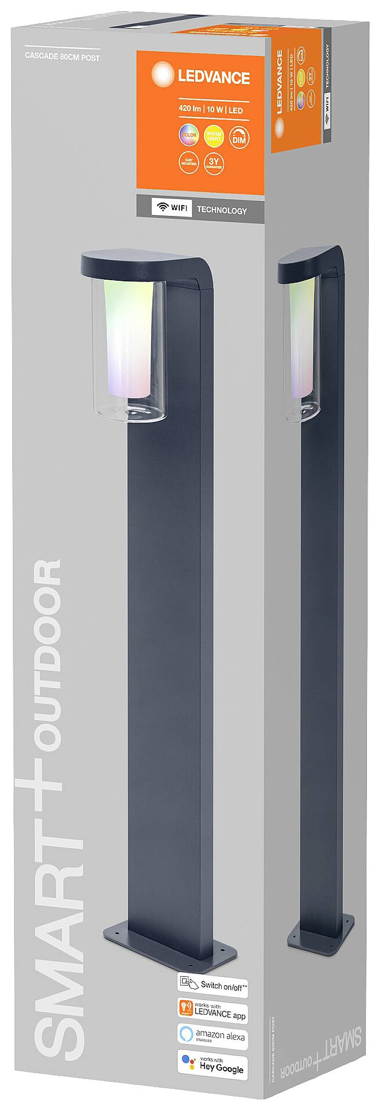 LEDVANCE 4058075564282 SMART+ CASCADE MULTICOLOR LED-Gartenleuchte 10 W Dunkelgrau