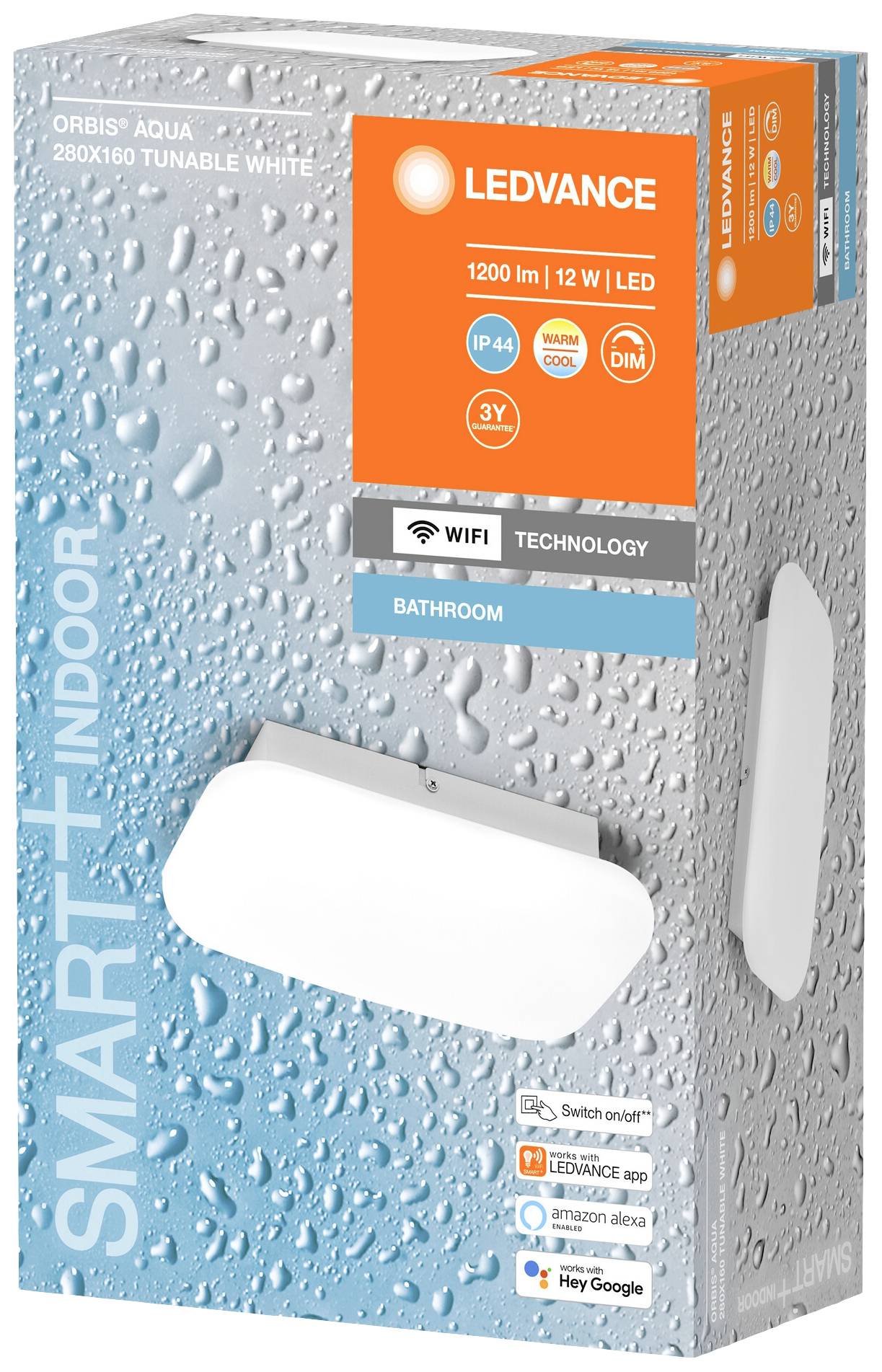 LEDVANCE BATHROOM DECORATIVE CEILING AND WALL WITH WIFI TECHNOLOGY 4058075574359 LED-Bad-Deckenleuchte 12W Warmweiß Weiß