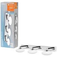 LEDVANCE BATHROOM DECORATIVE CEILING AND WALL WITH WIFI TECHNOLOGY 4058075574076 LED-Bad-Wandleuchte 18W Warmweiß Silber LEDVANCE BATHROOM DECORATIVE CEILING AND WALL WITH WIFI TECHNOLOGY 4058075574076 LED-Bad-Wandleuchte 18W Warmweiß Silber