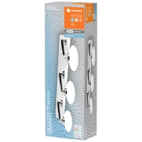 LEDVANCE BATHROOM DECORATIVE CEILING AND WALL WITH WIFI TECHNOLOGY 4058075574076 LED-Bad-Wandleuchte 18W Warmweiß Silber LEDVANCE BATHROOM DECORATIVE CEILING AND WALL WITH WIFI TECHNOLOGY 4058075574076 LED-Bad-Wandleuchte 18W Warmweiß Silber