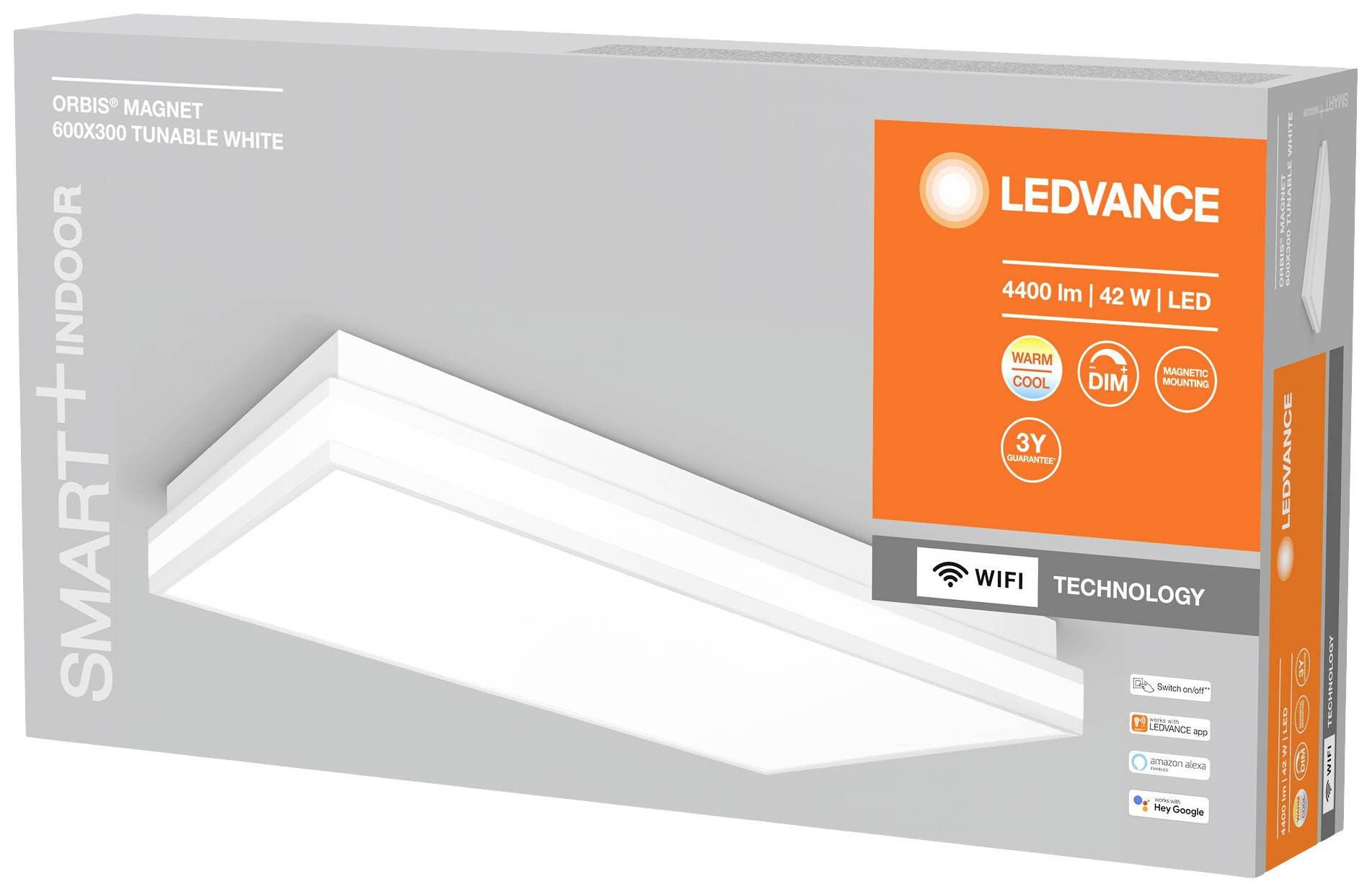 LEDVANCE 4058075572713 DECORATIVE CEILING WITH WIFI TECHNOLOGY LED-Deckenleuchte 42 W Weiß
