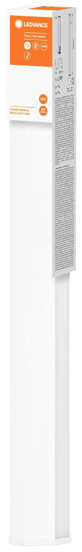 LEDVANCE LINEAR LED MOBILE BACKLIGHT USB LED-Unterbauleuchte mit Bewegungsmelder LED LED fest eingebaut 1.00 W Kaltweiß Weiß