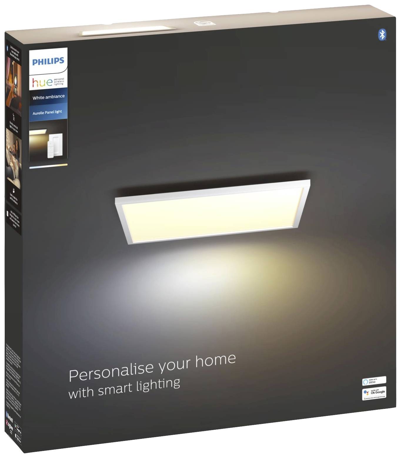 Philips Hue LED-Panel 871951438262600 Hue White Amb. Aurelle Panelleuchte 30x30cm LED fest eingebaut 19W