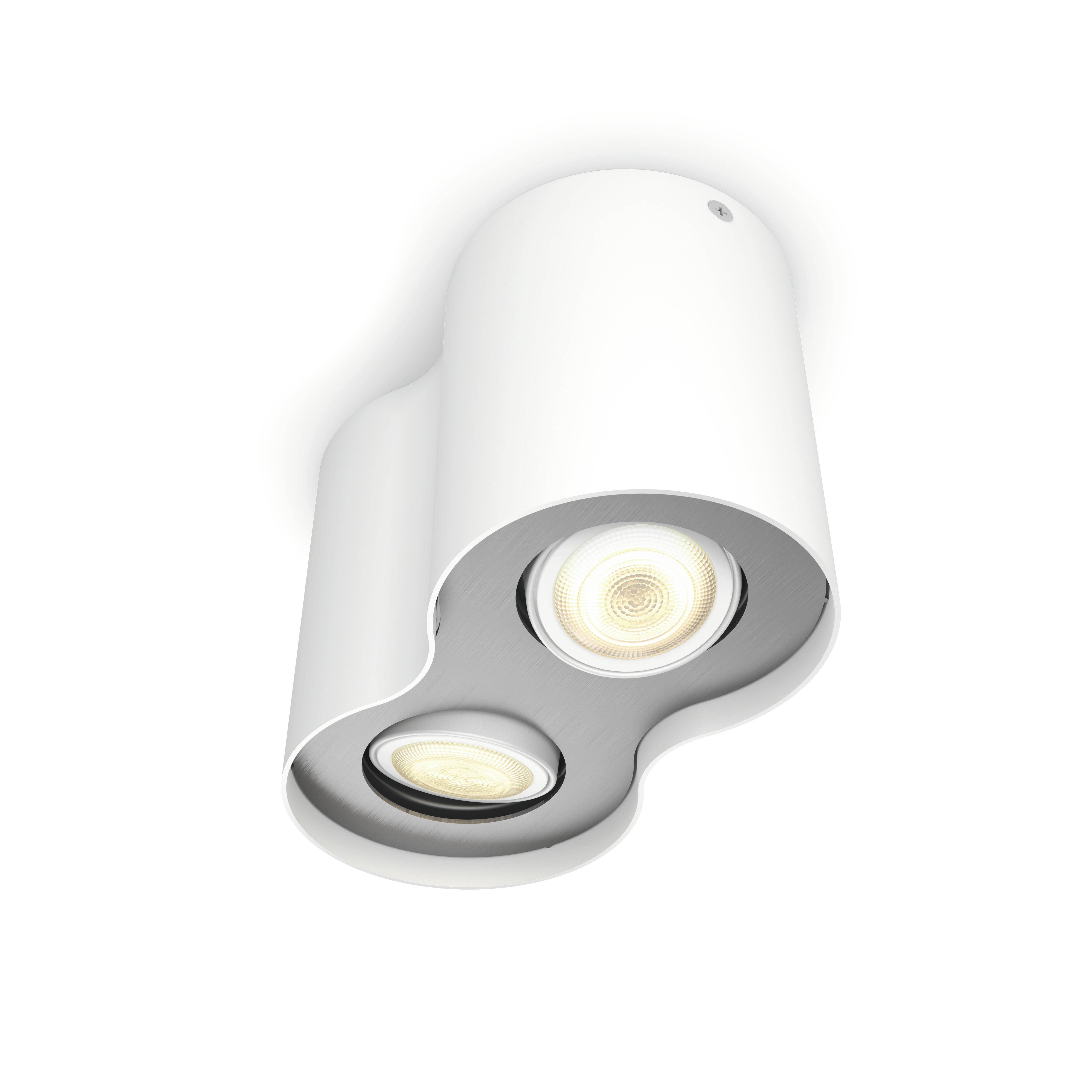 Philips Hue LED-Deckenstrahler 871951433846300 Hue White Amb. Pillar Spot 2 flg. weiß 2x350lm inkl. Dimmschalter GU10 10 W