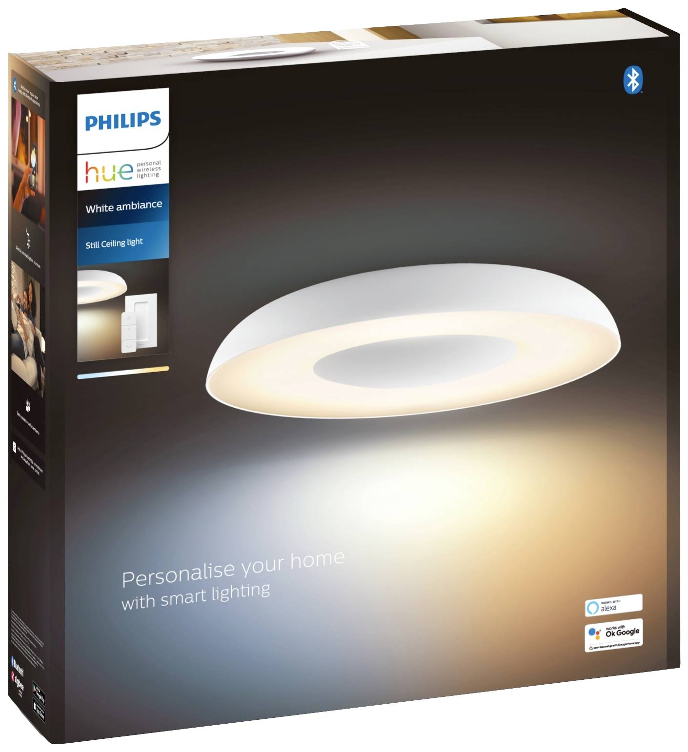 Philips LED LED-Deckenstrahler 871951434137100 Hue White Amb. Still Deckenleuchte weiß 2400lm inkl. Dimmschalter LED 22.5 W