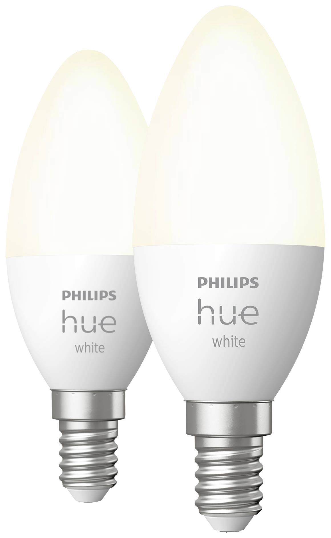 Philips LED LED-Leuchtmittel (2er-Set) 871951432062800 EEK: F (A - G) Hue White Doppelpack 2x470lm E14 11 W Warmweiß