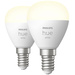 Philips Lighting Hue LED-Leuchtmittel (2er-Set) 871951435677100 EEK: G (A - G) Hue White E14 Luster
