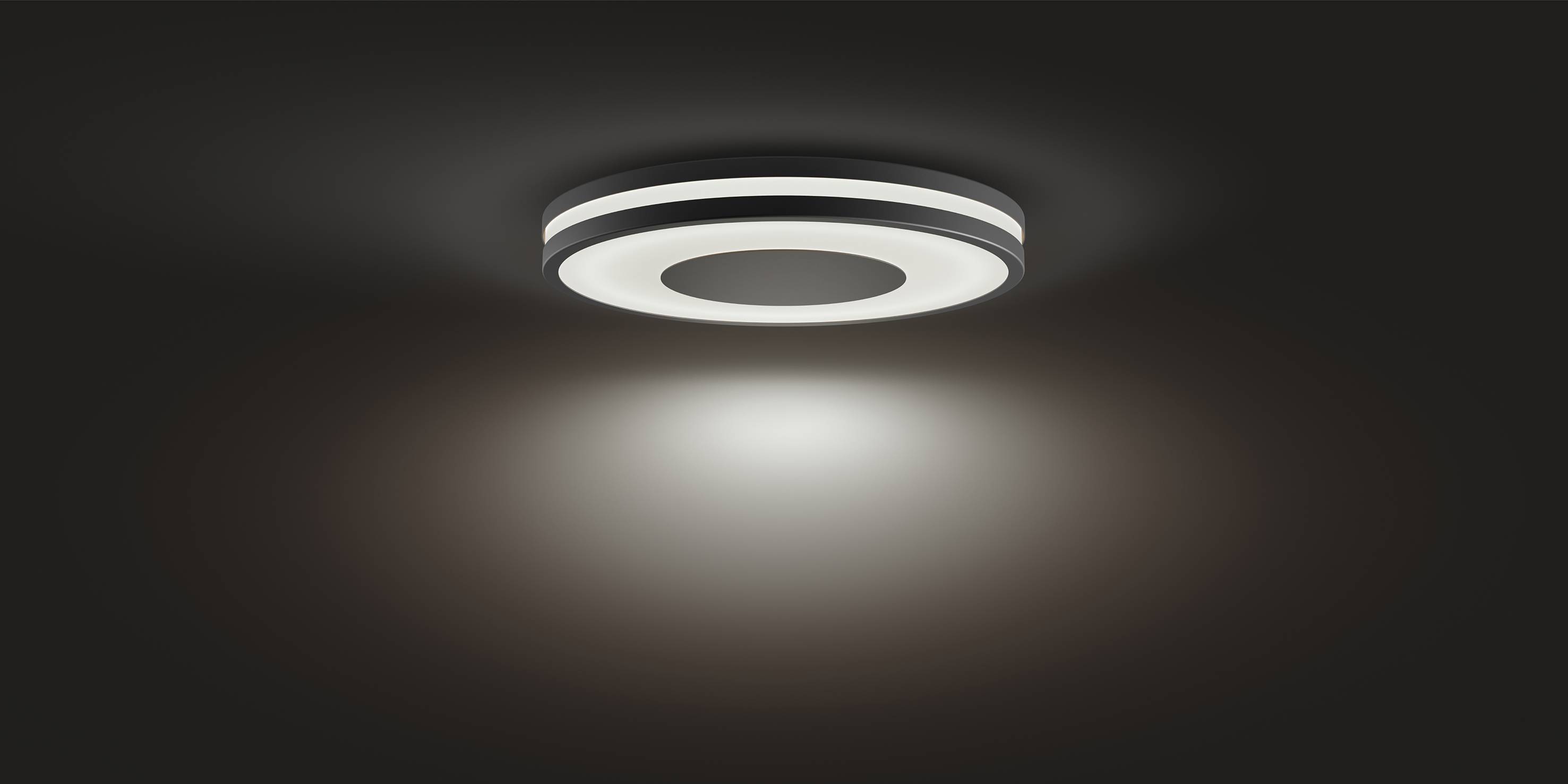 Philips LED LED-Deckenstrahler 871951434113500 Hue White Amb. Being Deckenleuchte schwarz 2400lm inkl. Dimmschalter LED fest eingebaut 22.5 W