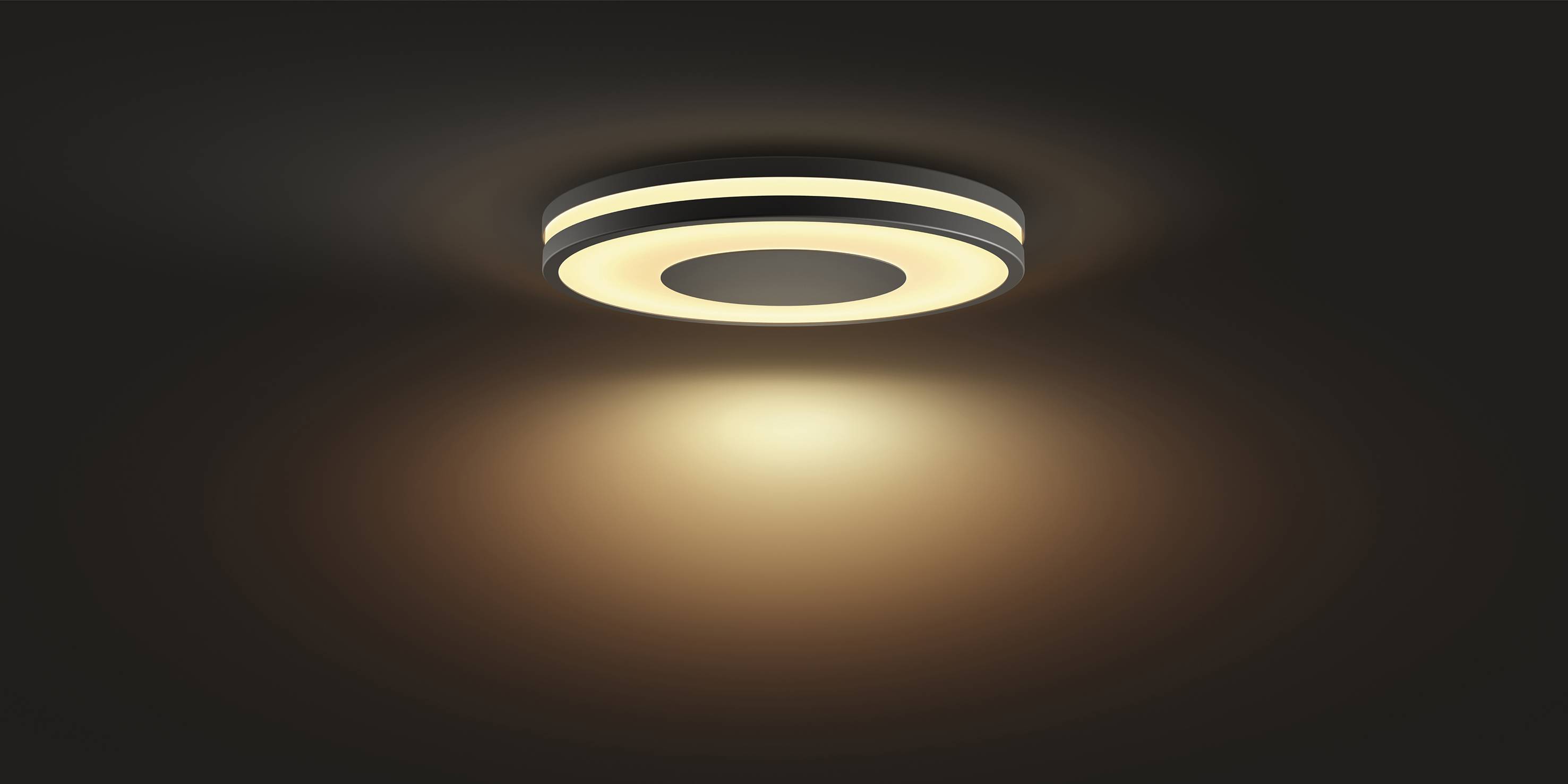 Philips LED LED-Deckenstrahler 871951434113500 Hue White Amb. Being Deckenleuchte schwarz 2400lm inkl. Dimmschalter LED fest eingebaut 22.5 W