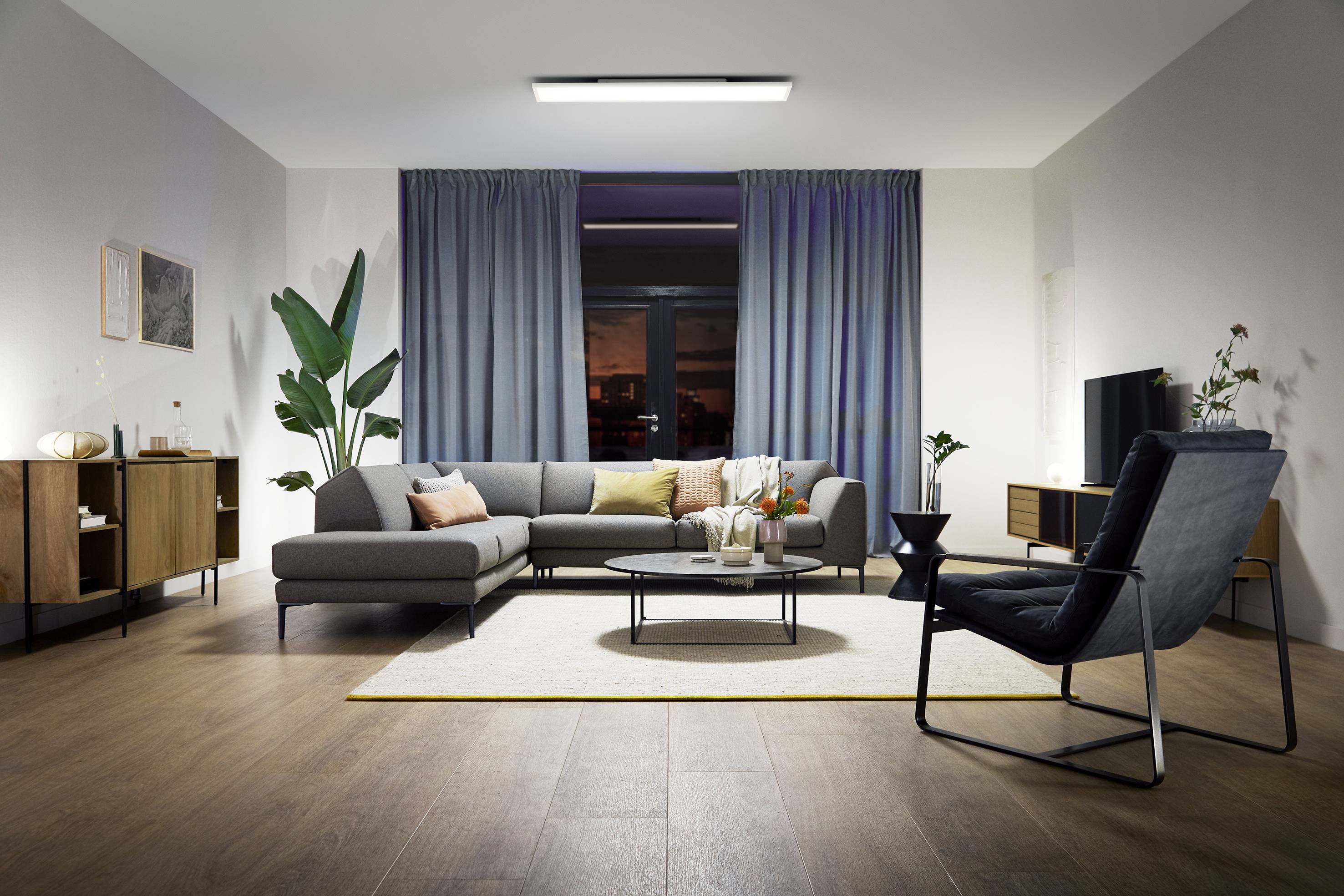 Philips Hue LED-Panel 871951438266400 Hue White Amb. Aurelle Panelleuchte 120x30cm LED fest eingebaut 39 W