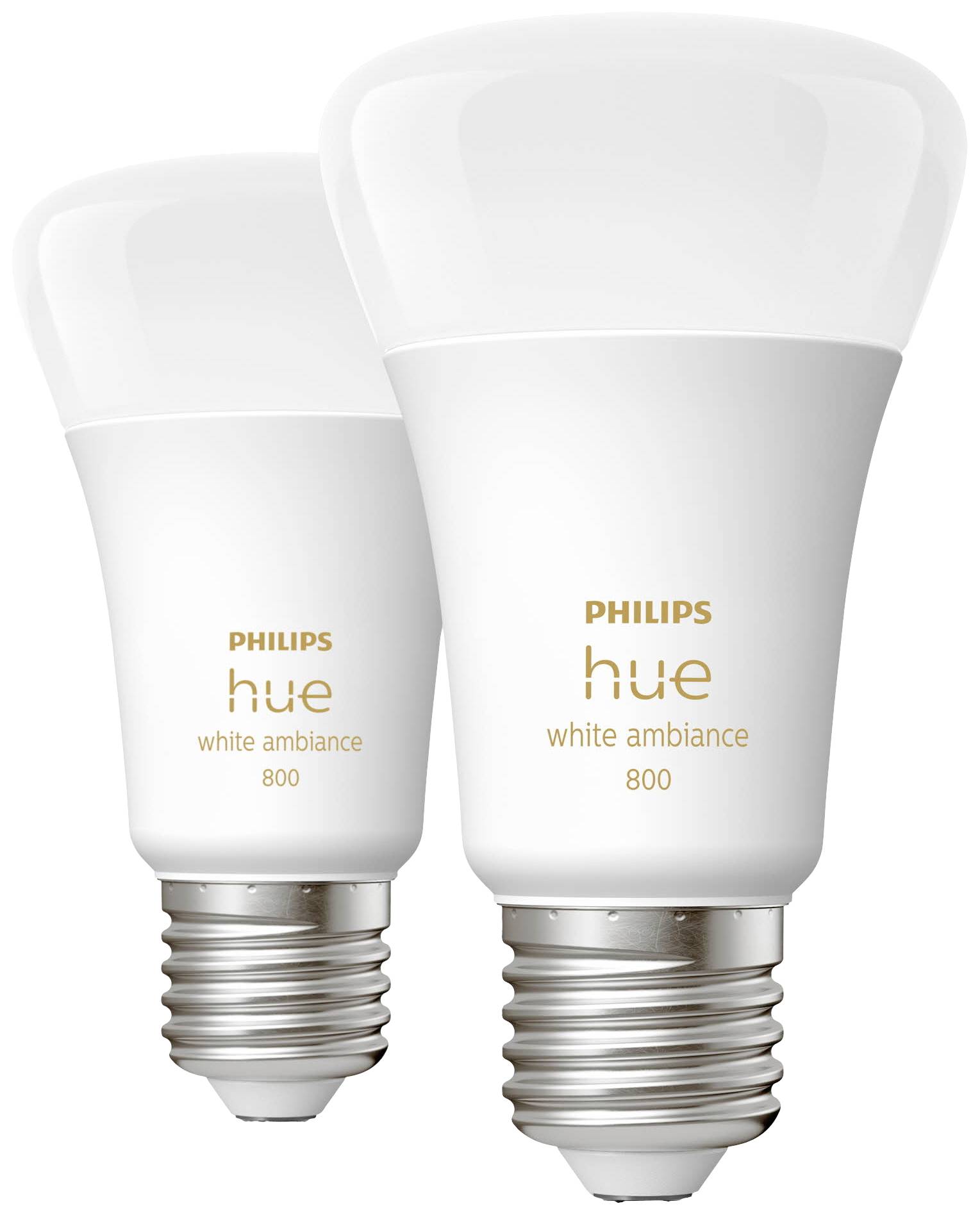 Philips Hue LED-Leuchtmittel (2er-Set) 871951432824200 EEK: F (A - G) Hue White Ambiance Dopelpack 2x570lm60W E27 9 W Warmweiß bis Kaltweiß