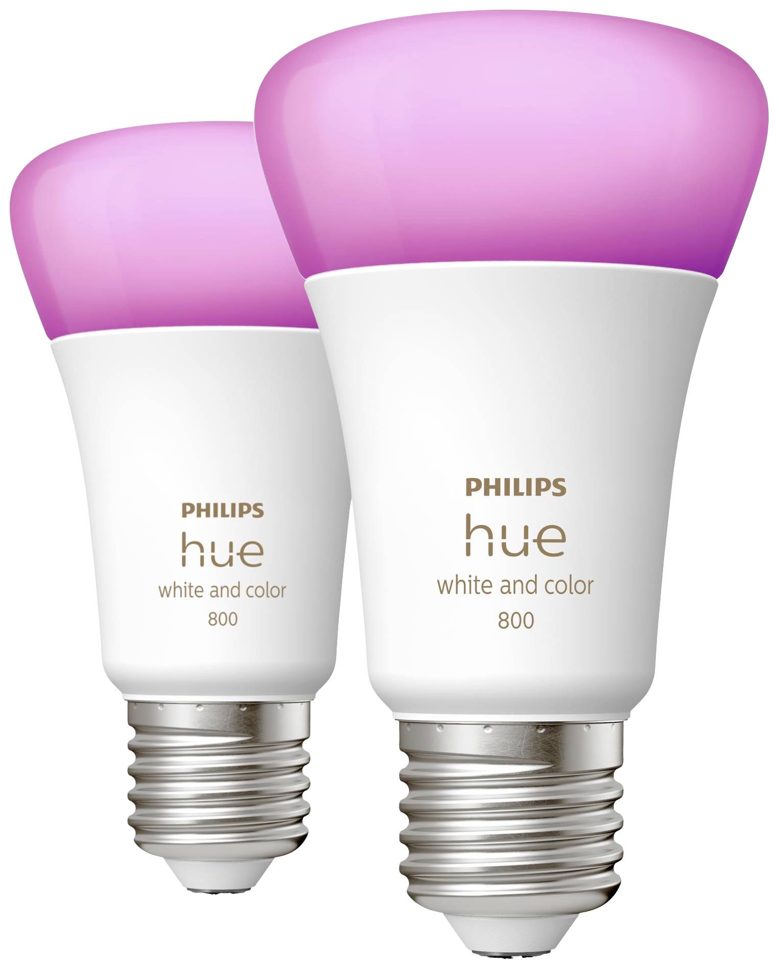 Philips Hue LED-Leuchtmittel 871951432836500 EEK: F (A - G) Hue White & Col. Amb. E27 Doppelpack 2x570lm 60W E27 9 W Warmweiß bis Kaltweiß