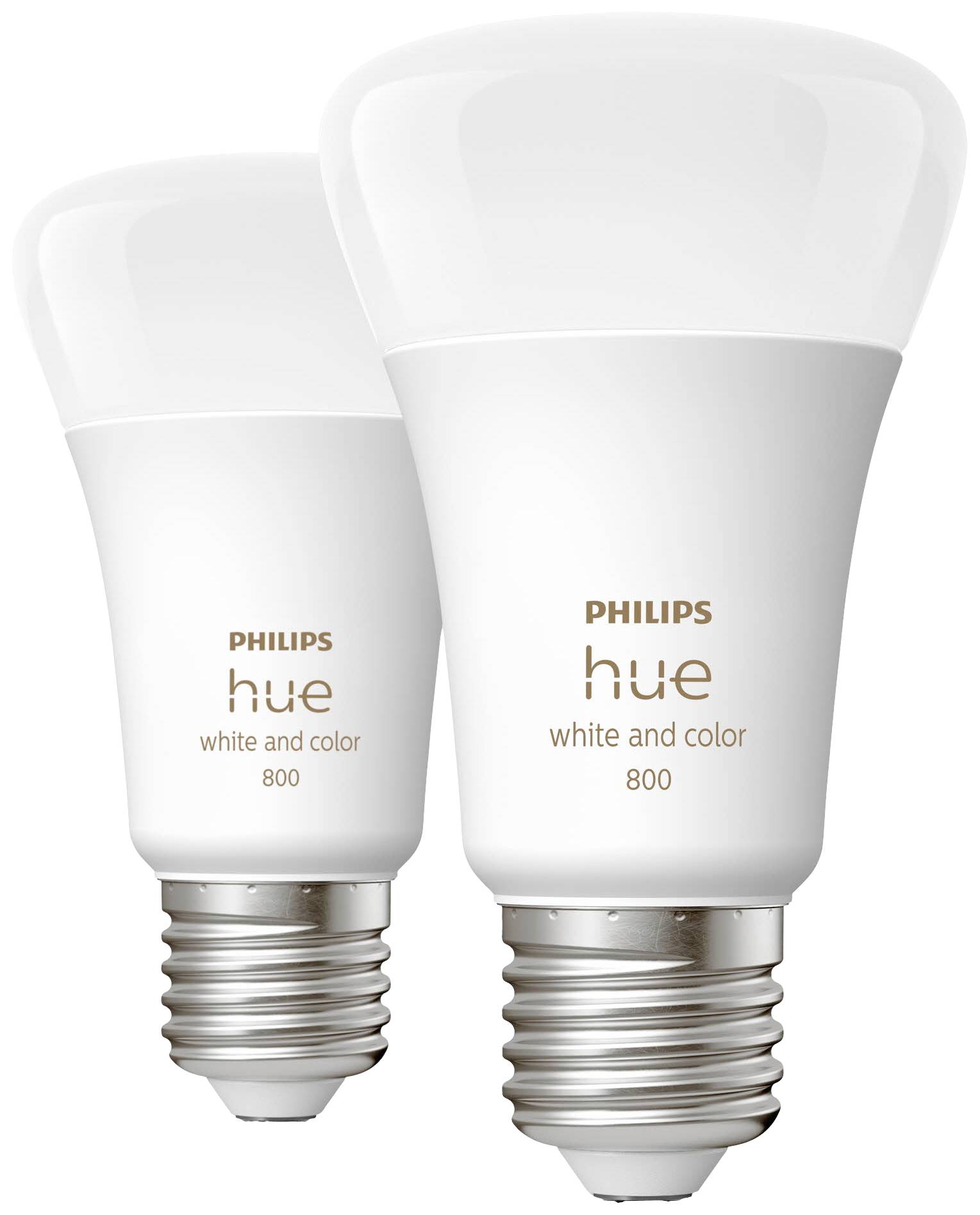 Philips Hue LED-Leuchtmittel 871951432836500 EEK: F (A - G) Hue White & Col. Amb. E27 Doppelpack 2x570lm 60W E27 9 W Warmweiß bis Kaltweiß