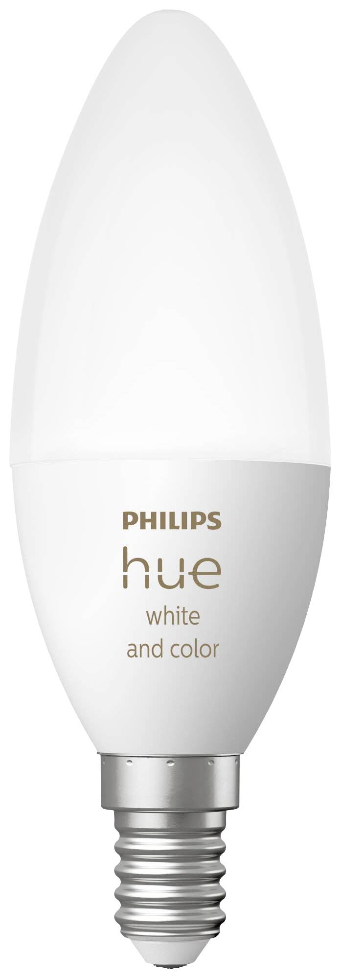 Philips Lighting Hue LED-Leuchtmittel (Erweiterung) 871951435661000 EEK: G (A - G) Hue White & Col. Amb. Einzeplack E14 470lm E14 5.3 W Warmweiß bis